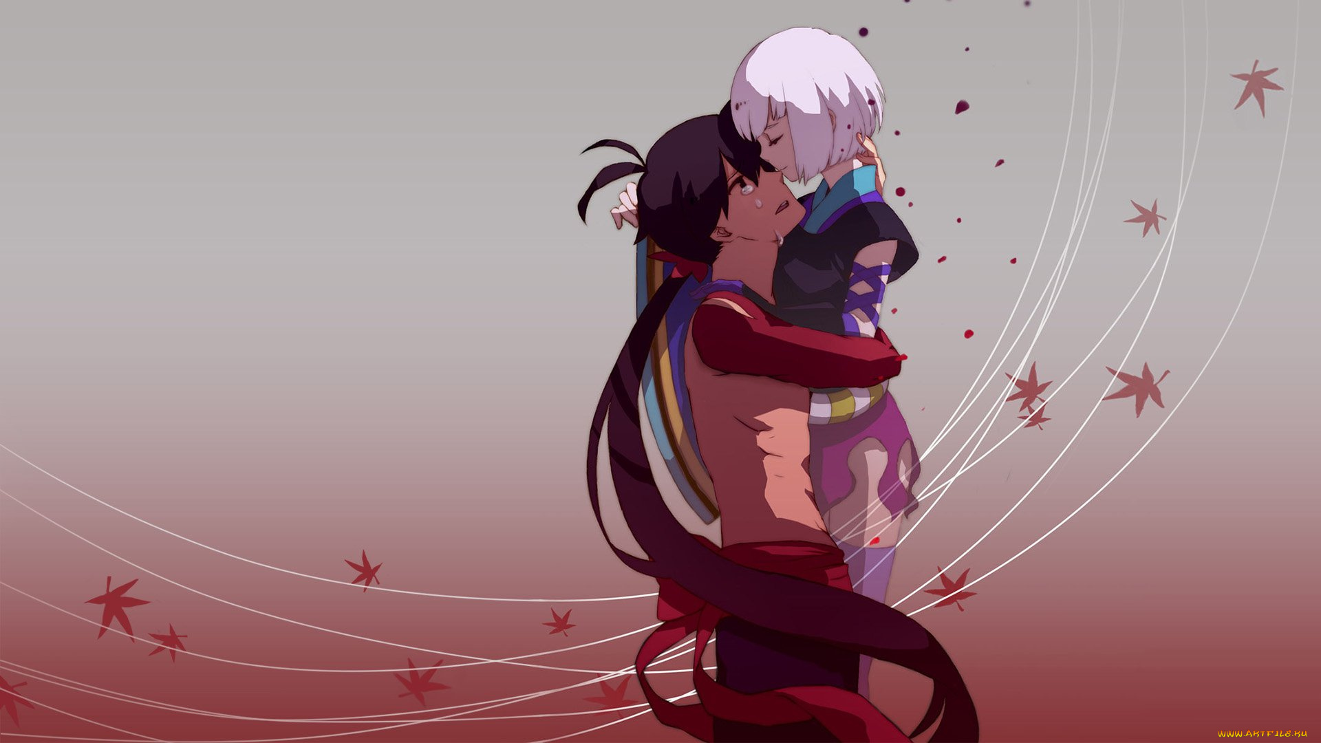 аниме, katanagatari, двое