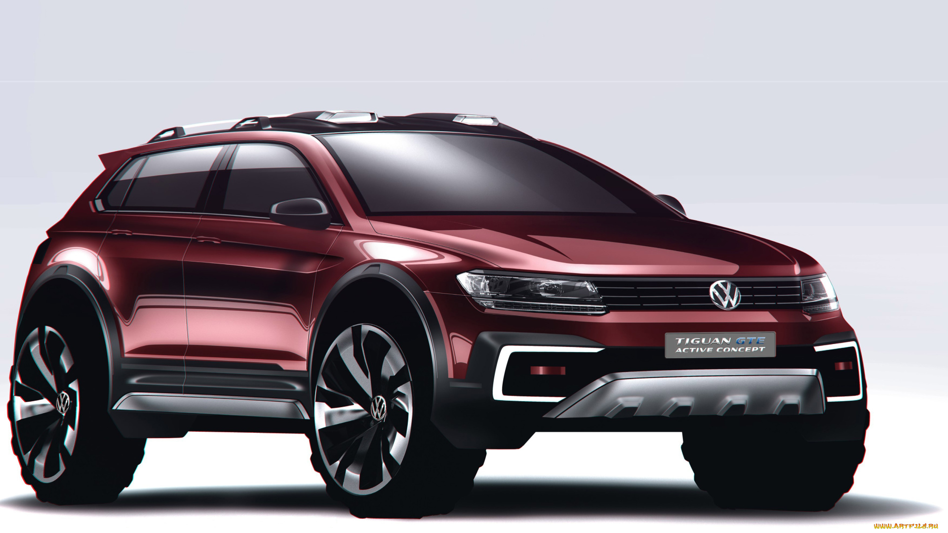 volkswagen, tiguan, gte, active, concept, 2017, автомобили, 3д, volkswagen, gte, tiguan, concept, 2017, active