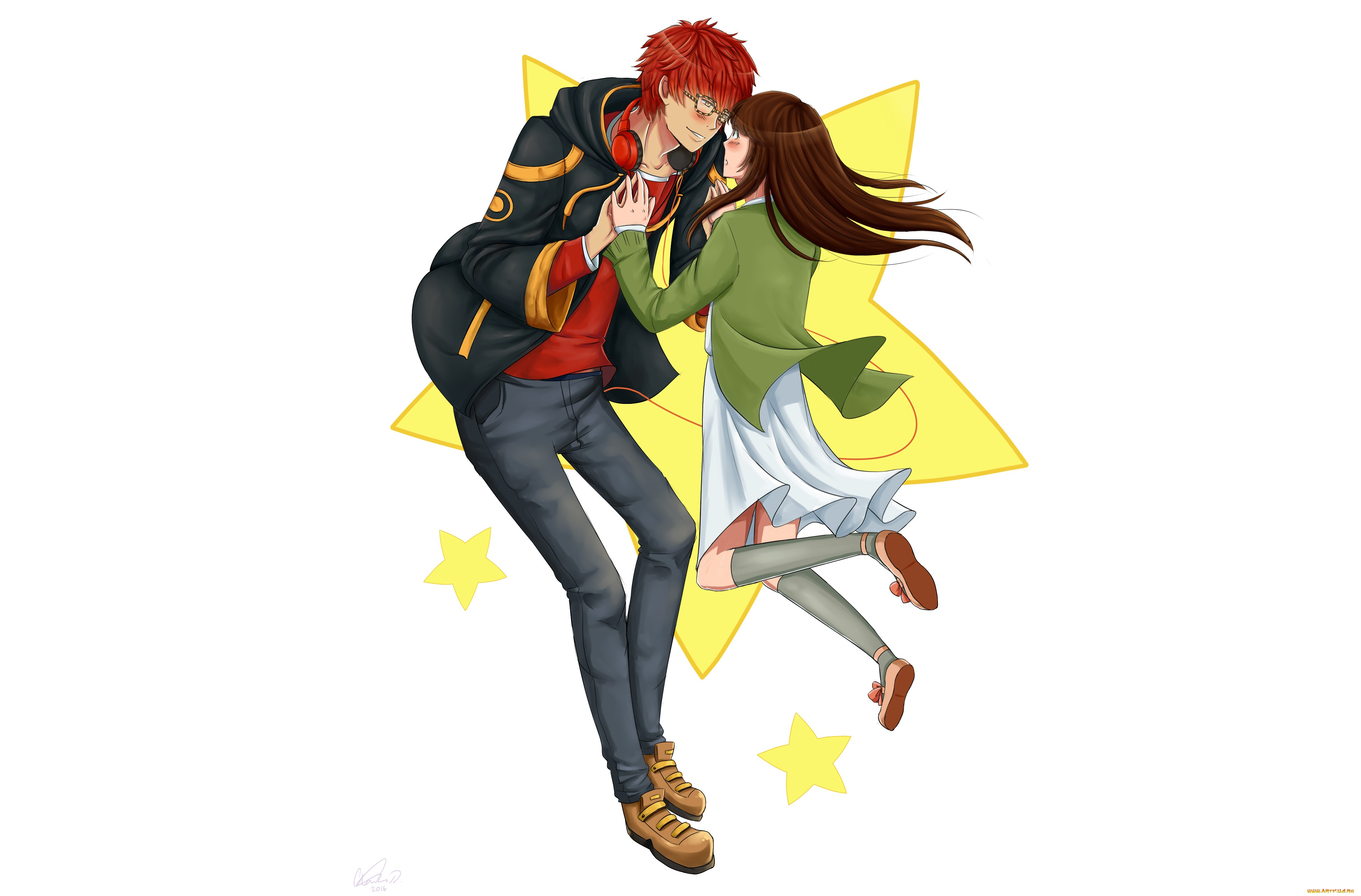 аниме, mystic, messenger, пара