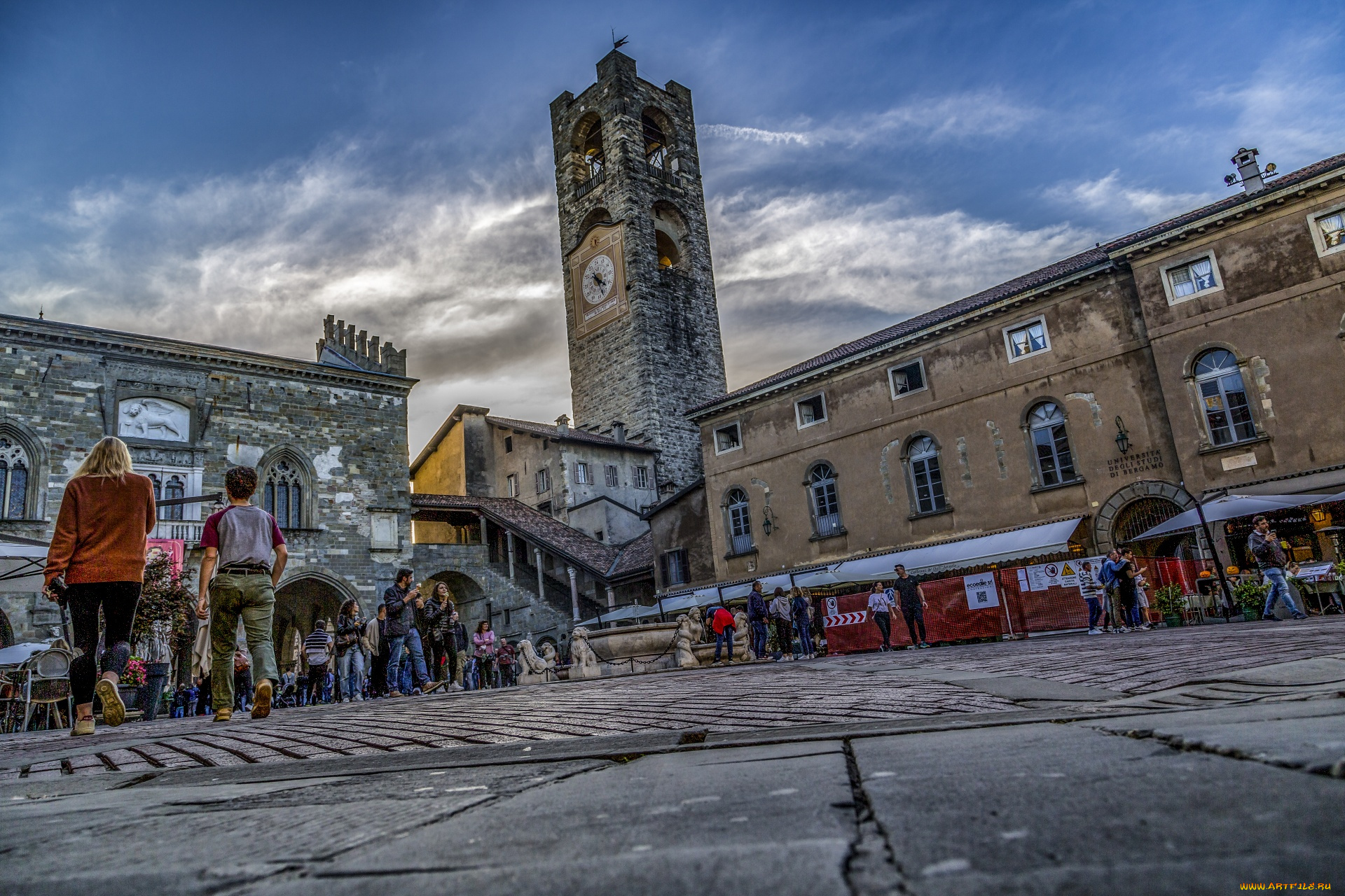 bergamo, italy, города, -, улицы, , площади, , набережные