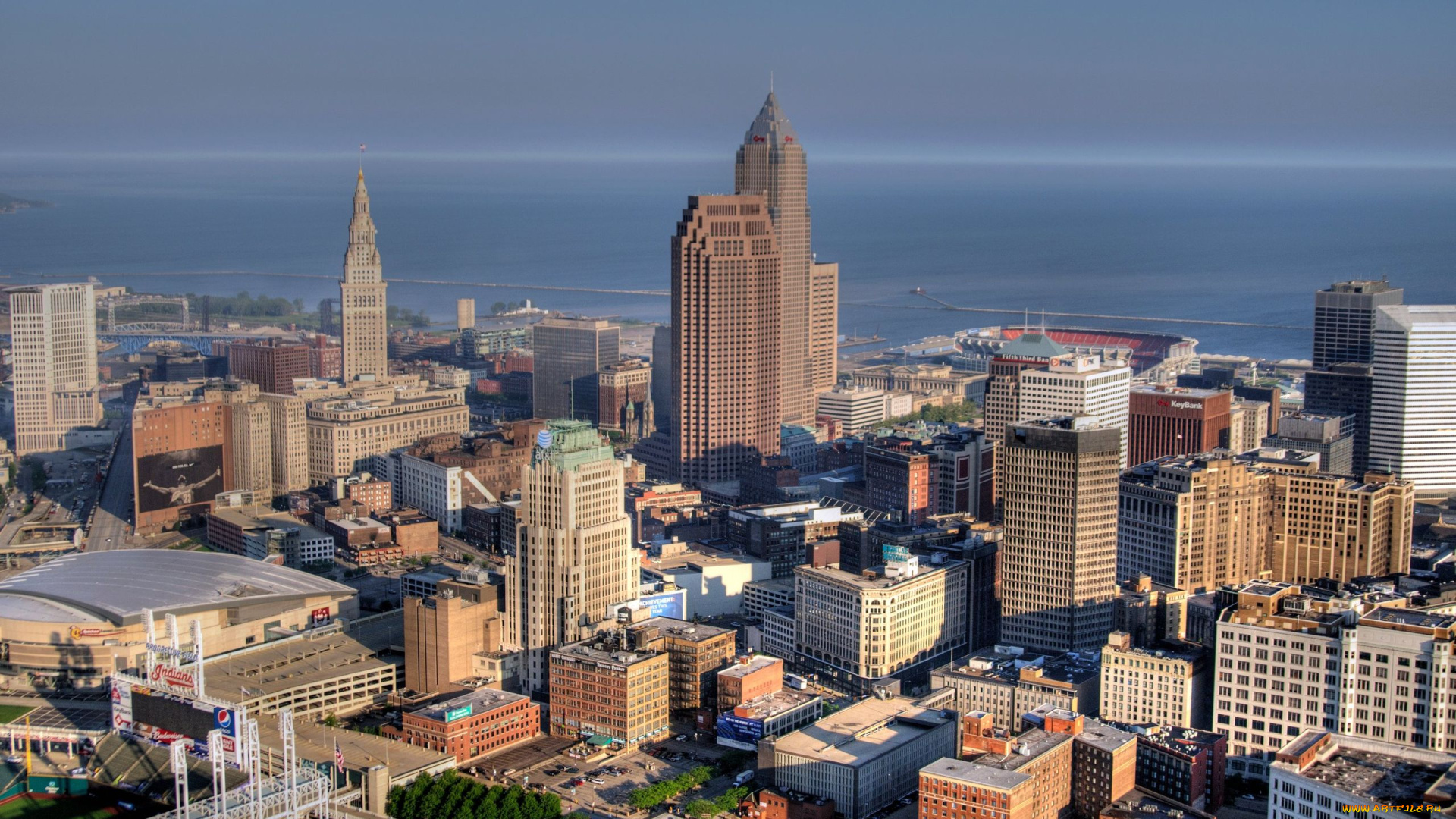 cleveland, города, панорамы