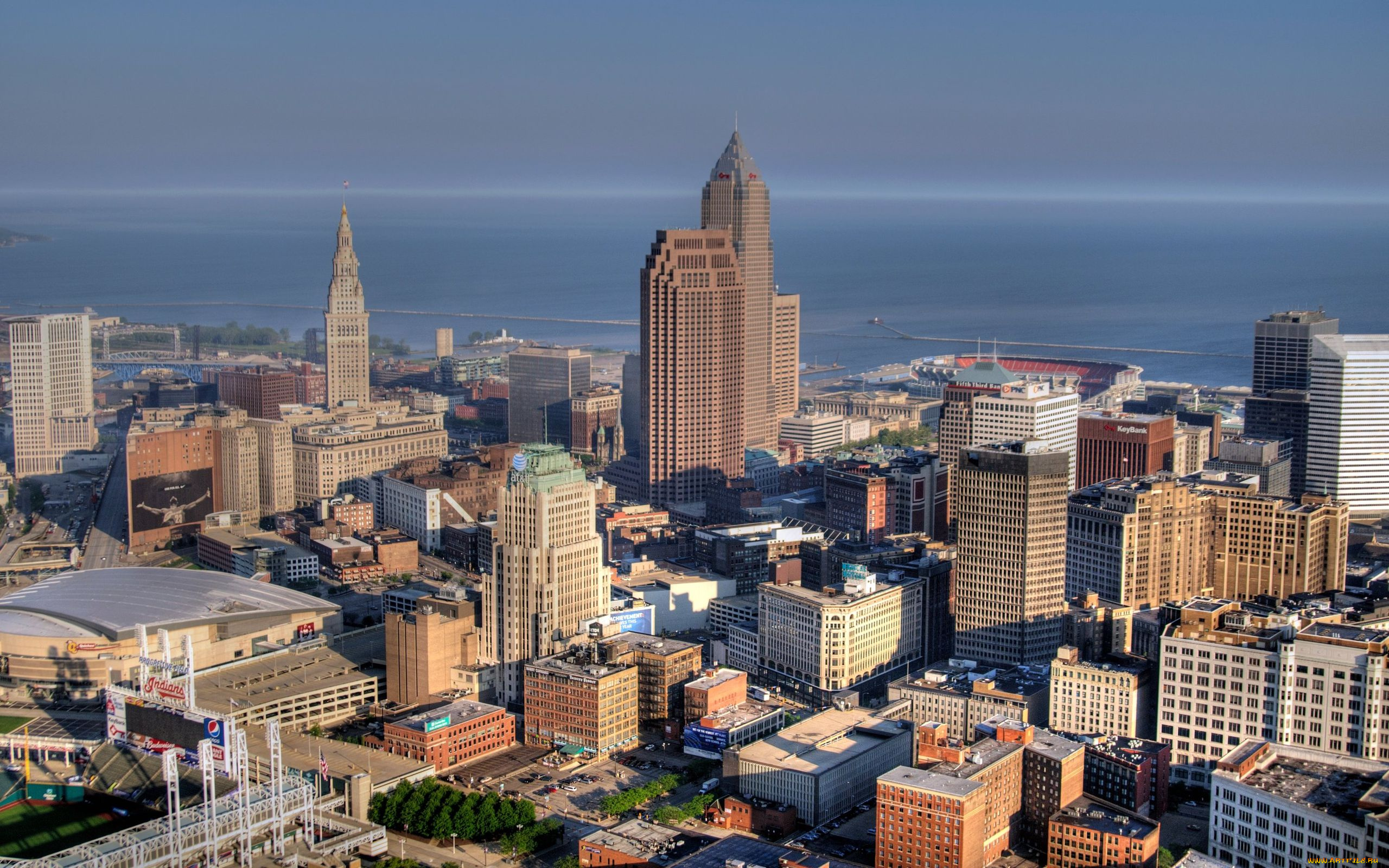 cleveland, города, панорамы