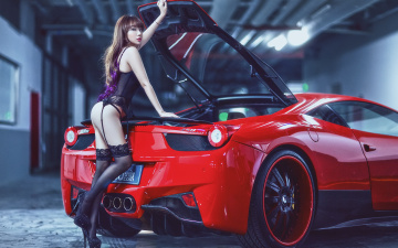 Картинка автомобили -авто+с+девушками автомобиль взгляд фон девушка азиатка