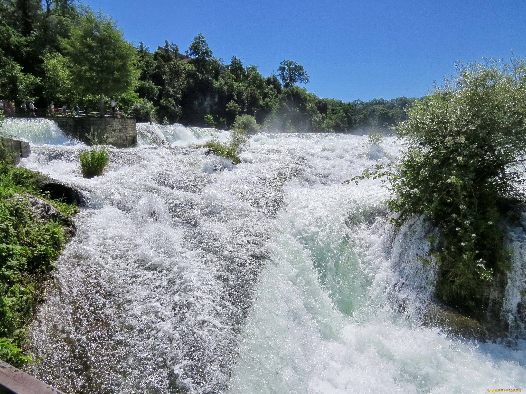 природа, водопады, поток, камни