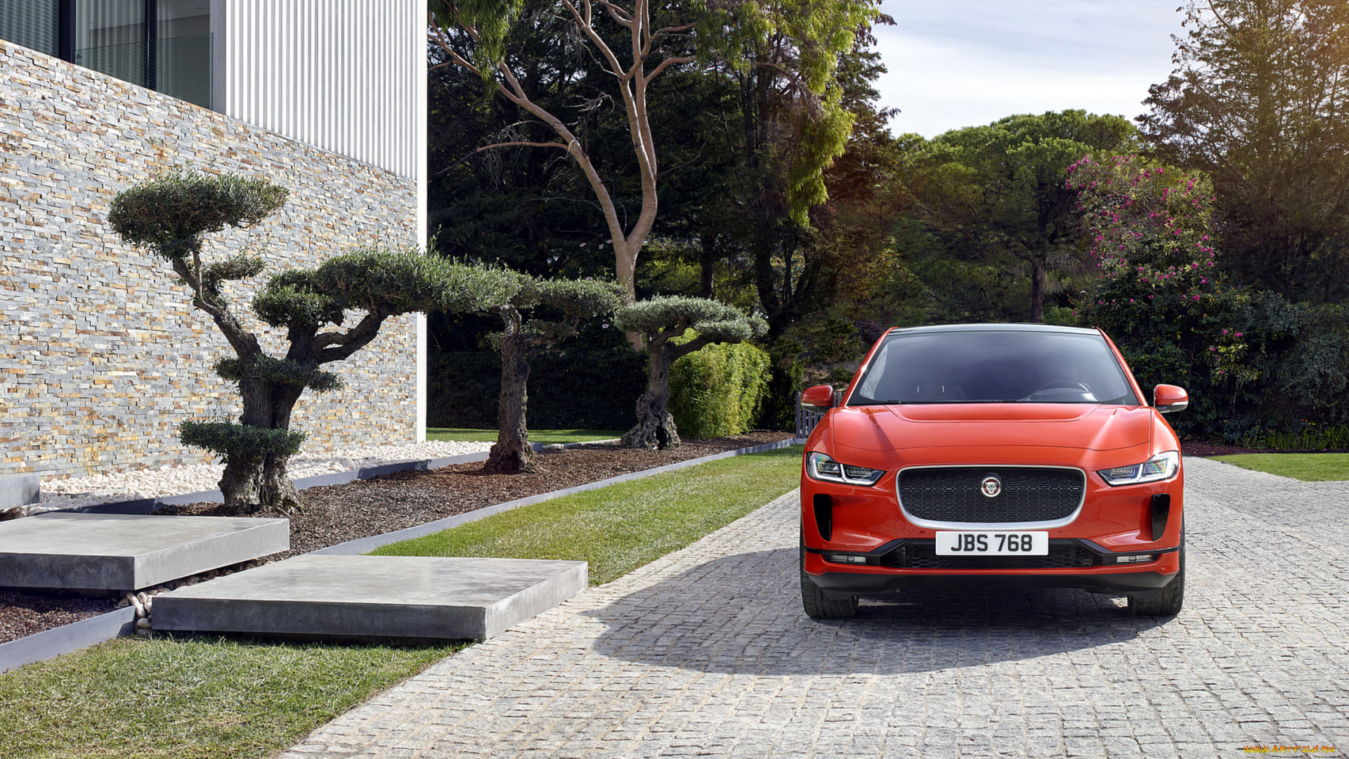 jaguar, i-pace, 2019, автомобили, jaguar, i-pace, 2019, красный