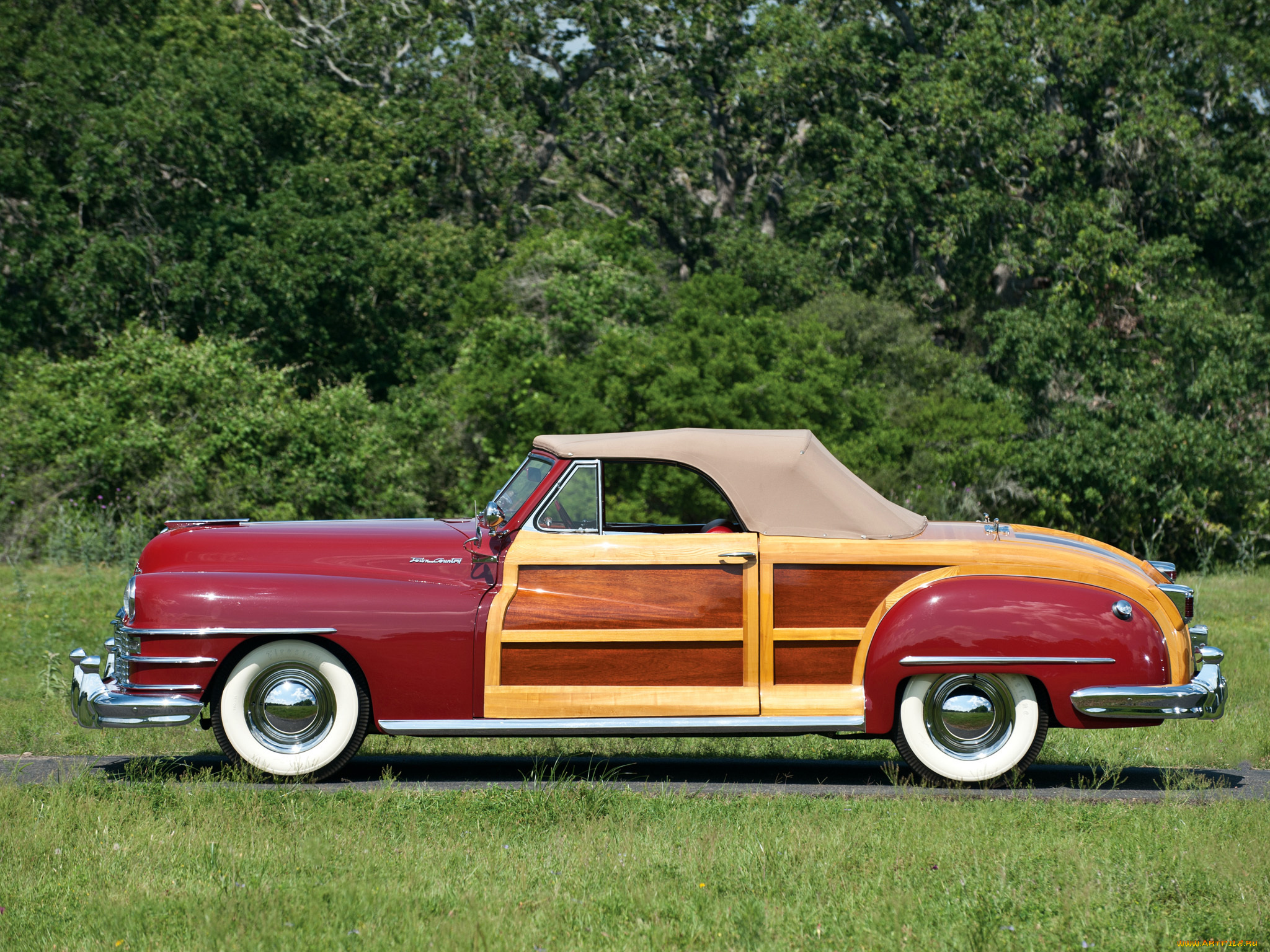 chrysler, town, &, country, convertible, 1946, автомобили, chrysler, 1946, convertible, country, town