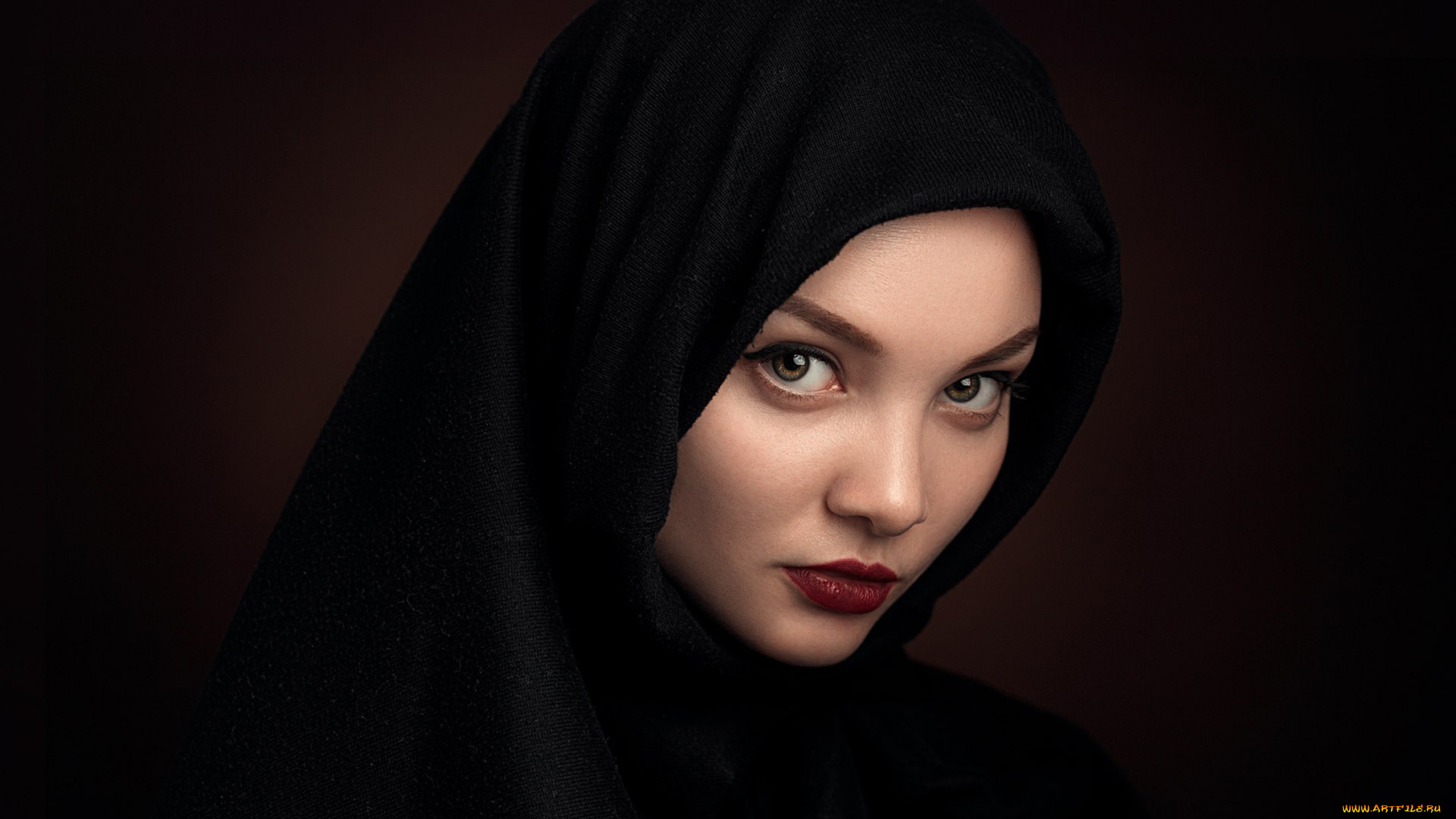 девушки, -, лица, , портреты, девушка, модель, лицо, красотка, портрет, взгляд, макияж, хиджаб, платок