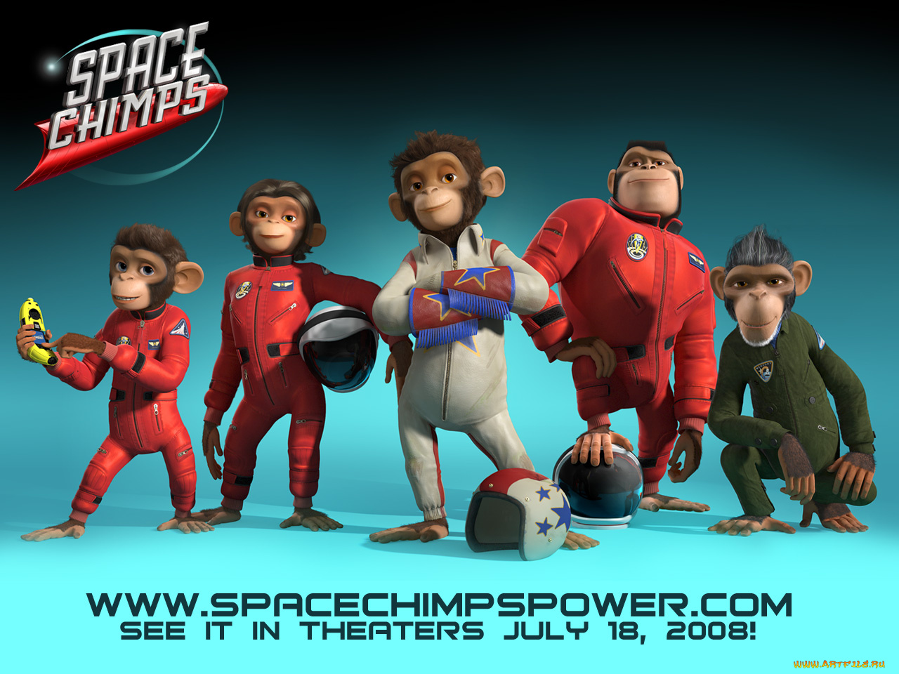 space, chimps, мультфильмы