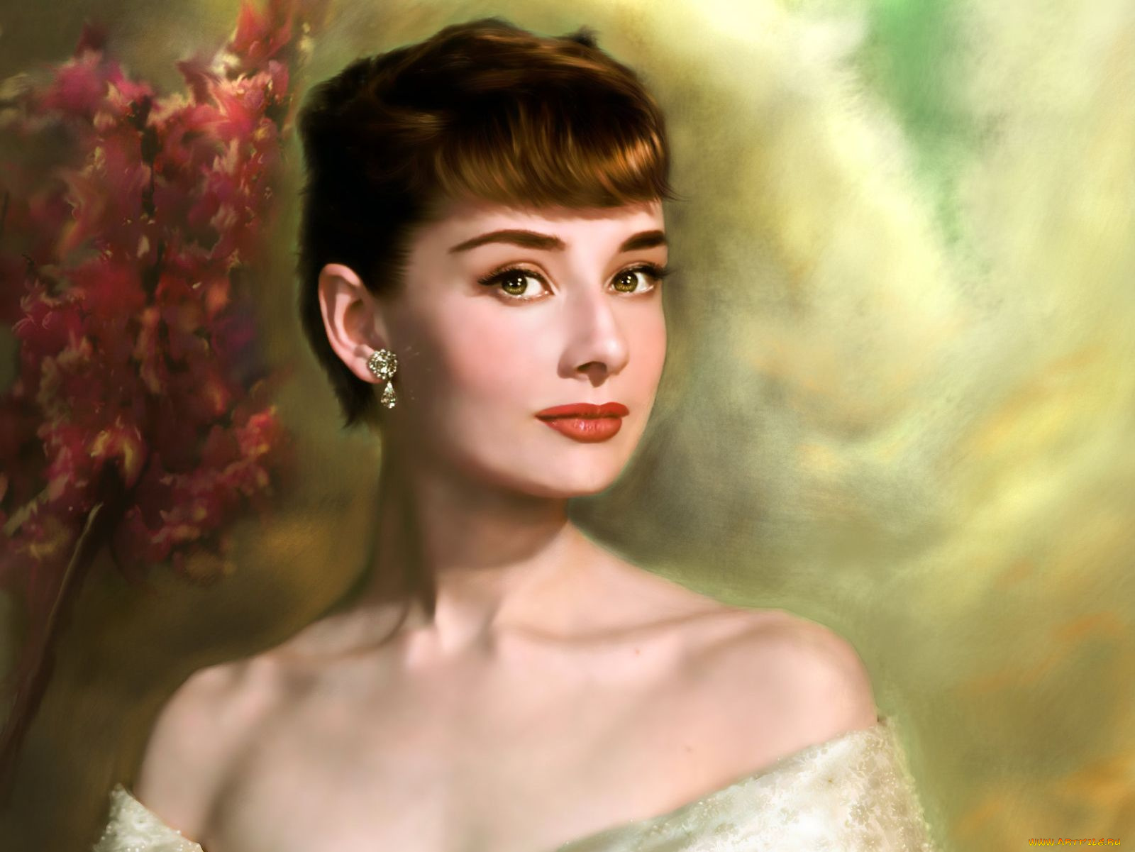 audrey, hepburn, рисованные, люди, актриса