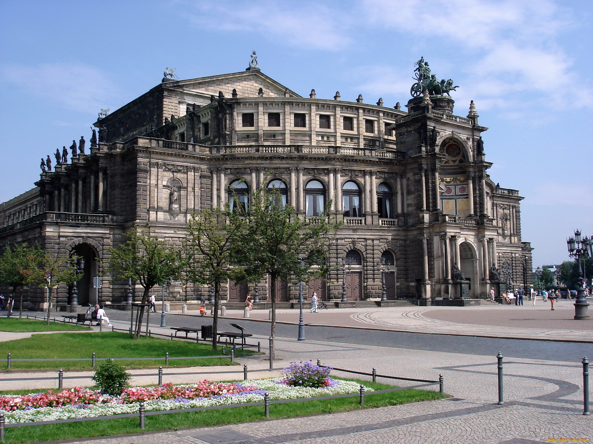 города, дрезден, германия, semperoper, dresden