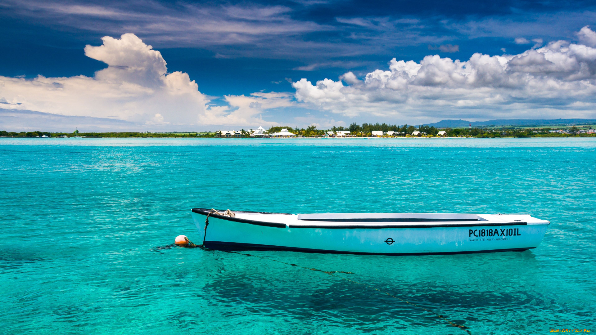 blue, bay, marine, park, mauritius, корабли, лодки, шлюпки, маврикий, индийский, океан