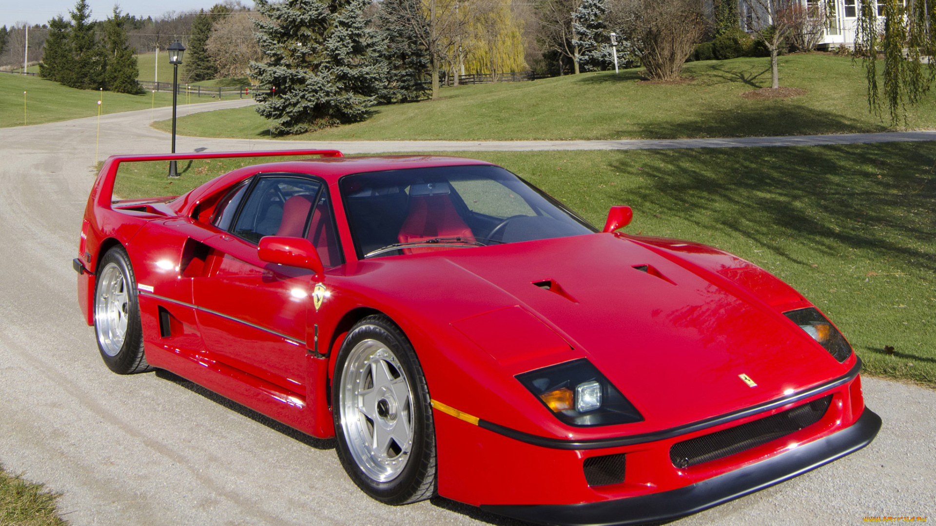 1987, ferrari, f40, автомобили, ferrari, красный, ретро