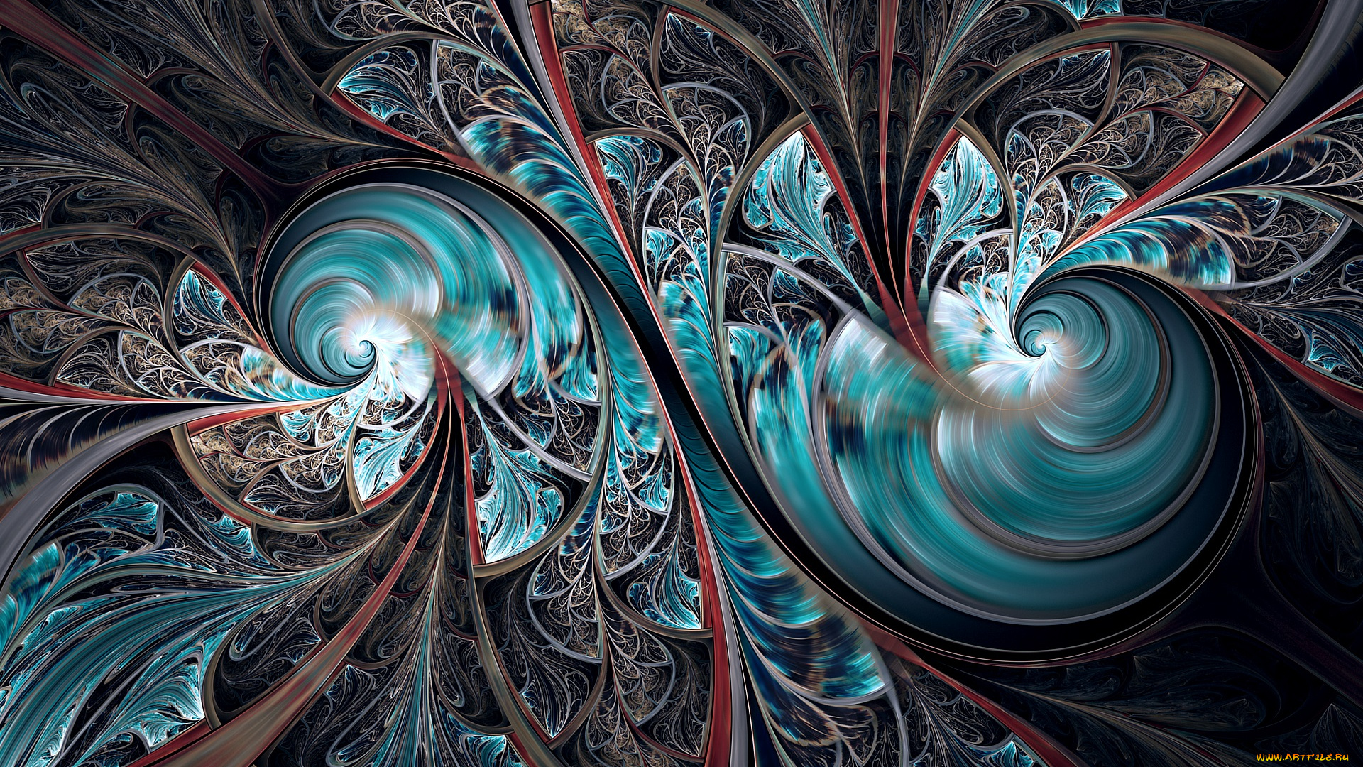 3д, графика, fractal, , фракталы, фон, узор, цвета