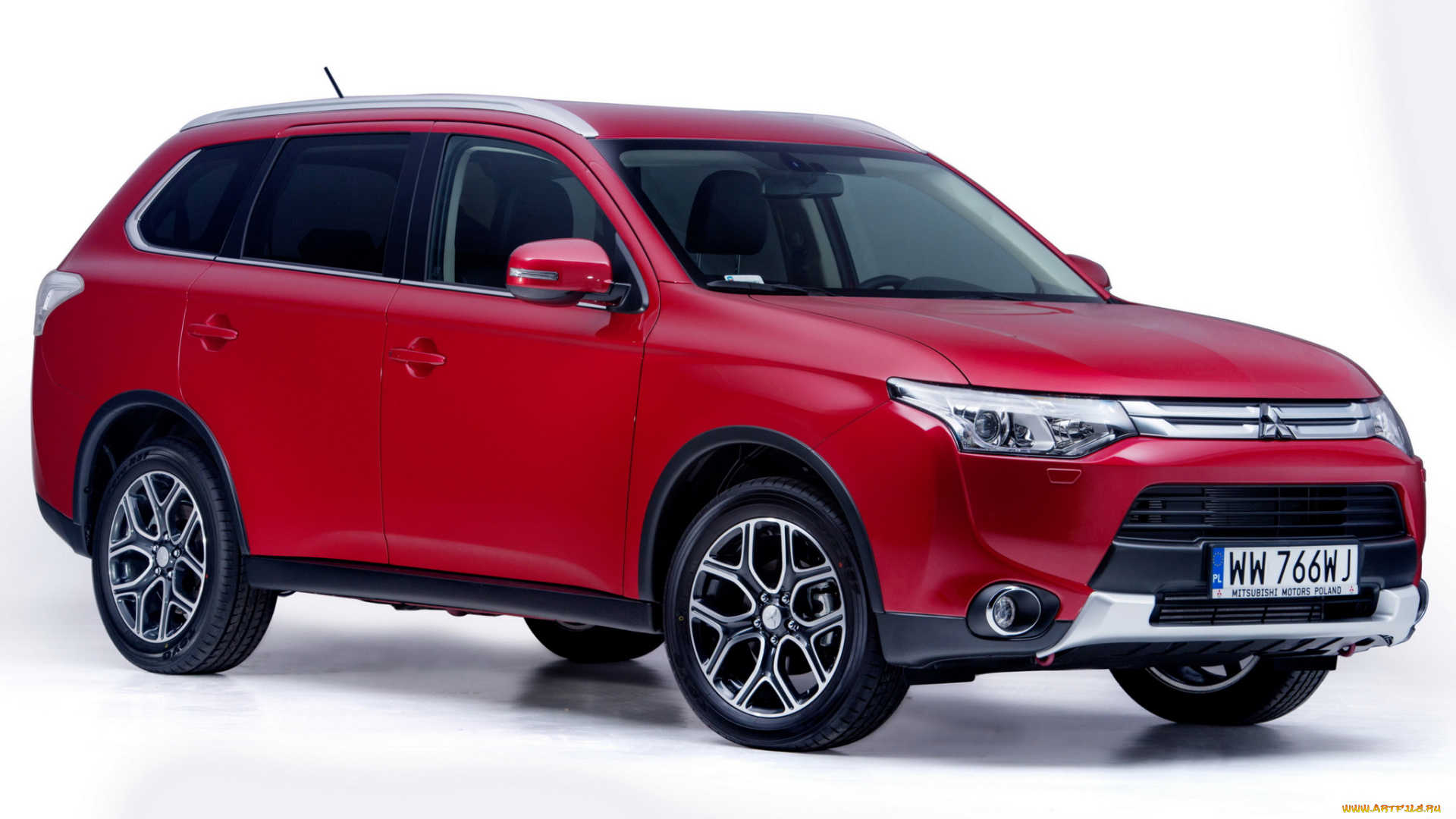 автомобили, mitsubishi, outlander, 2014, красный