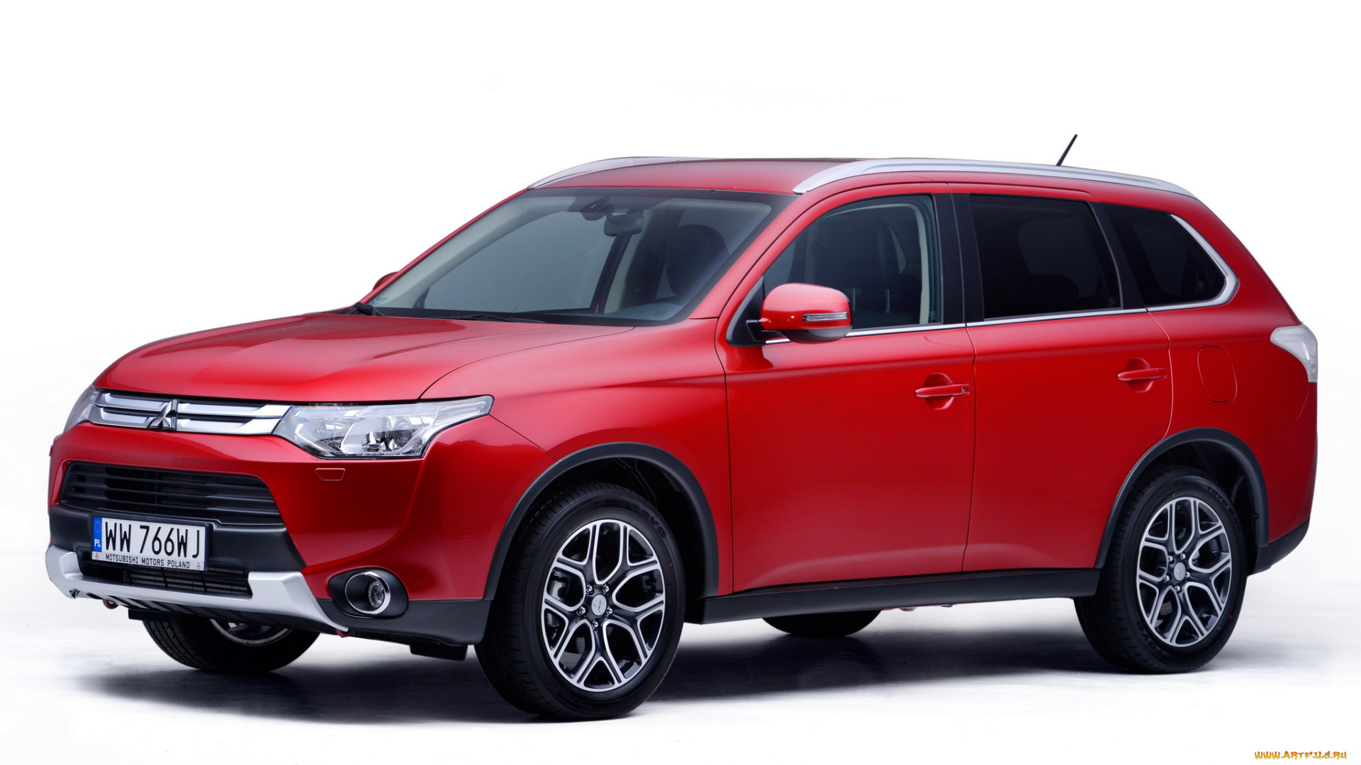 автомобили, mitsubishi, outlander, 2014, красный