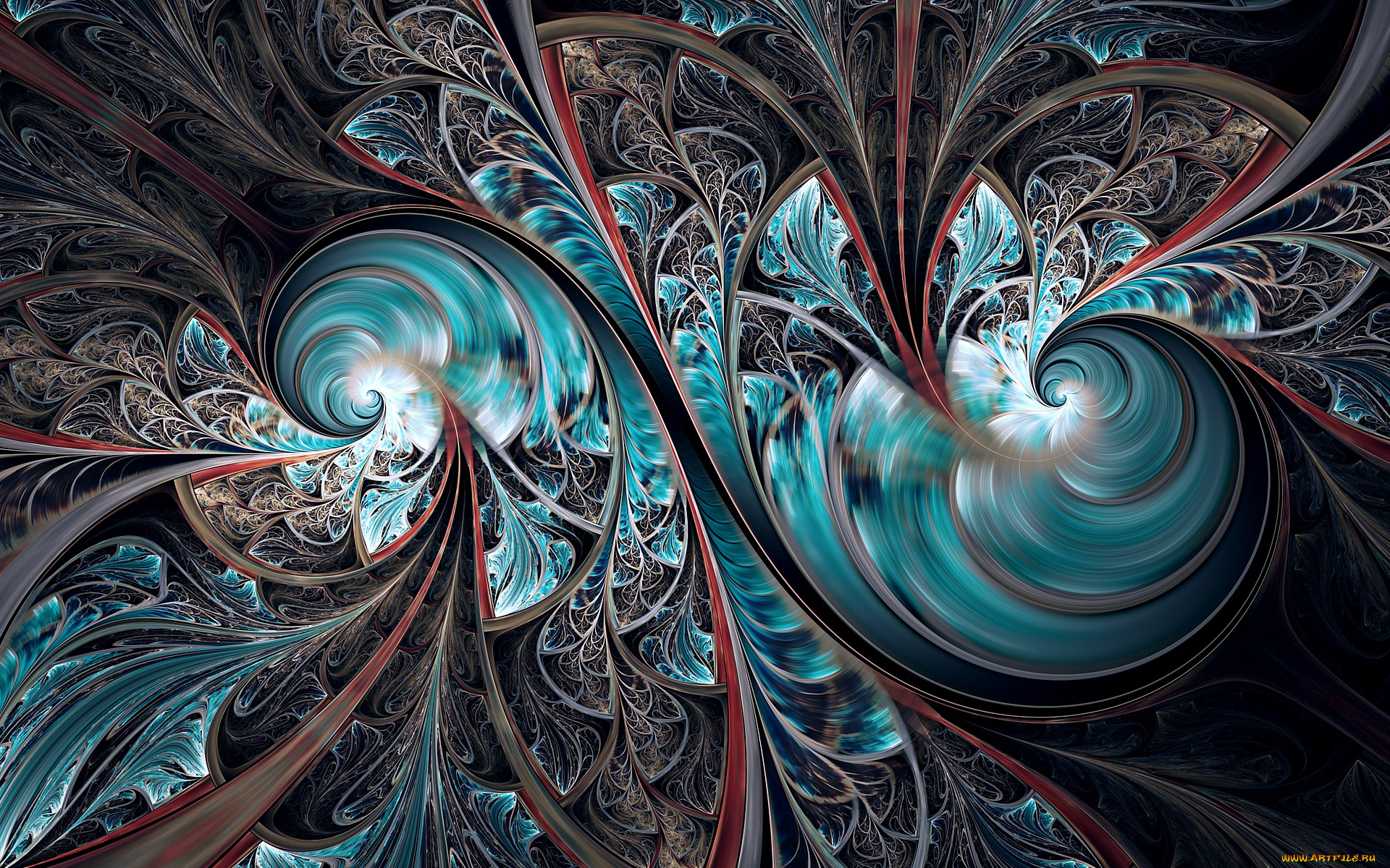 3д, графика, fractal, , фракталы, фон, узор, цвета