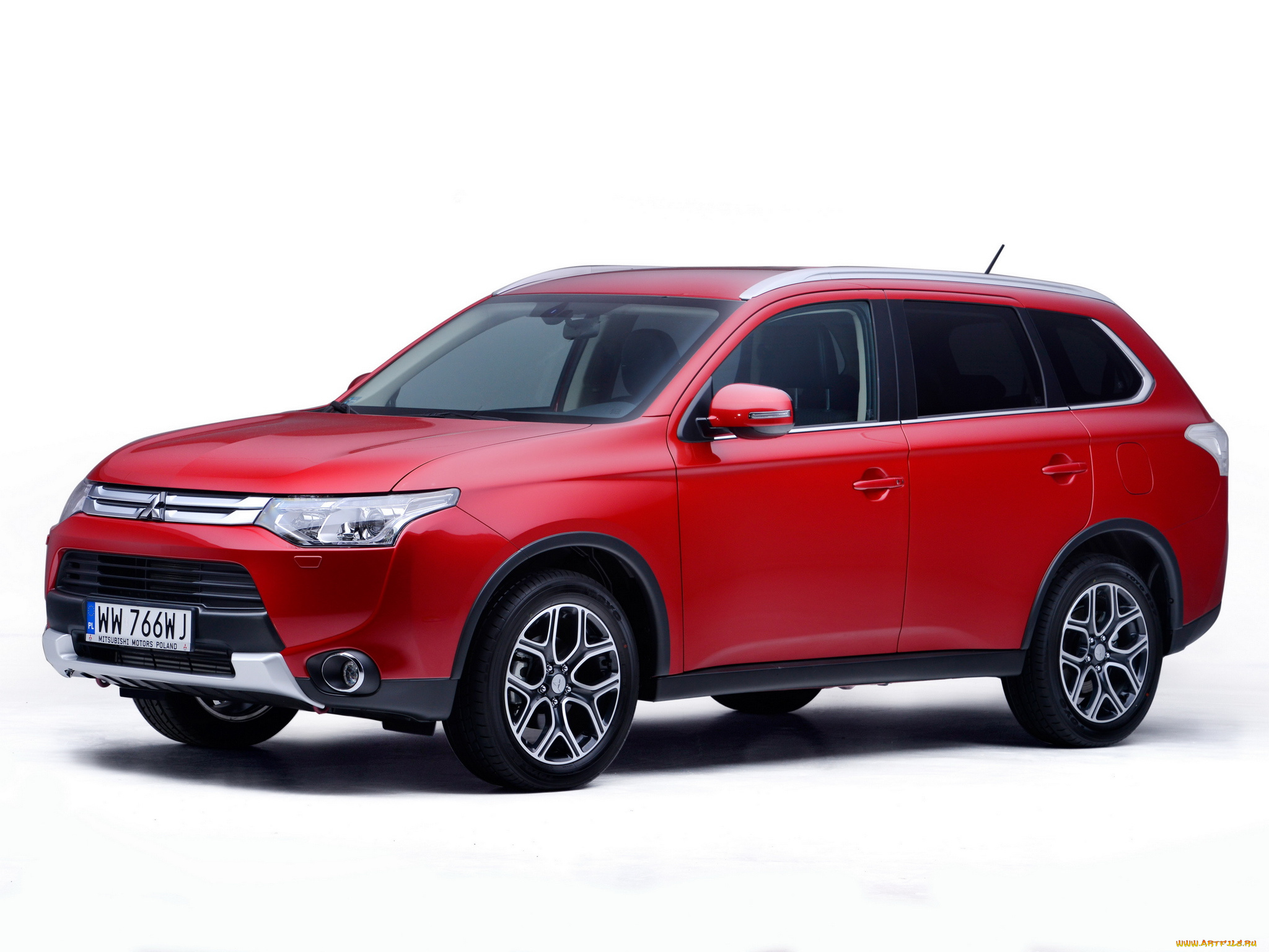 автомобили, mitsubishi, outlander, 2014, красный