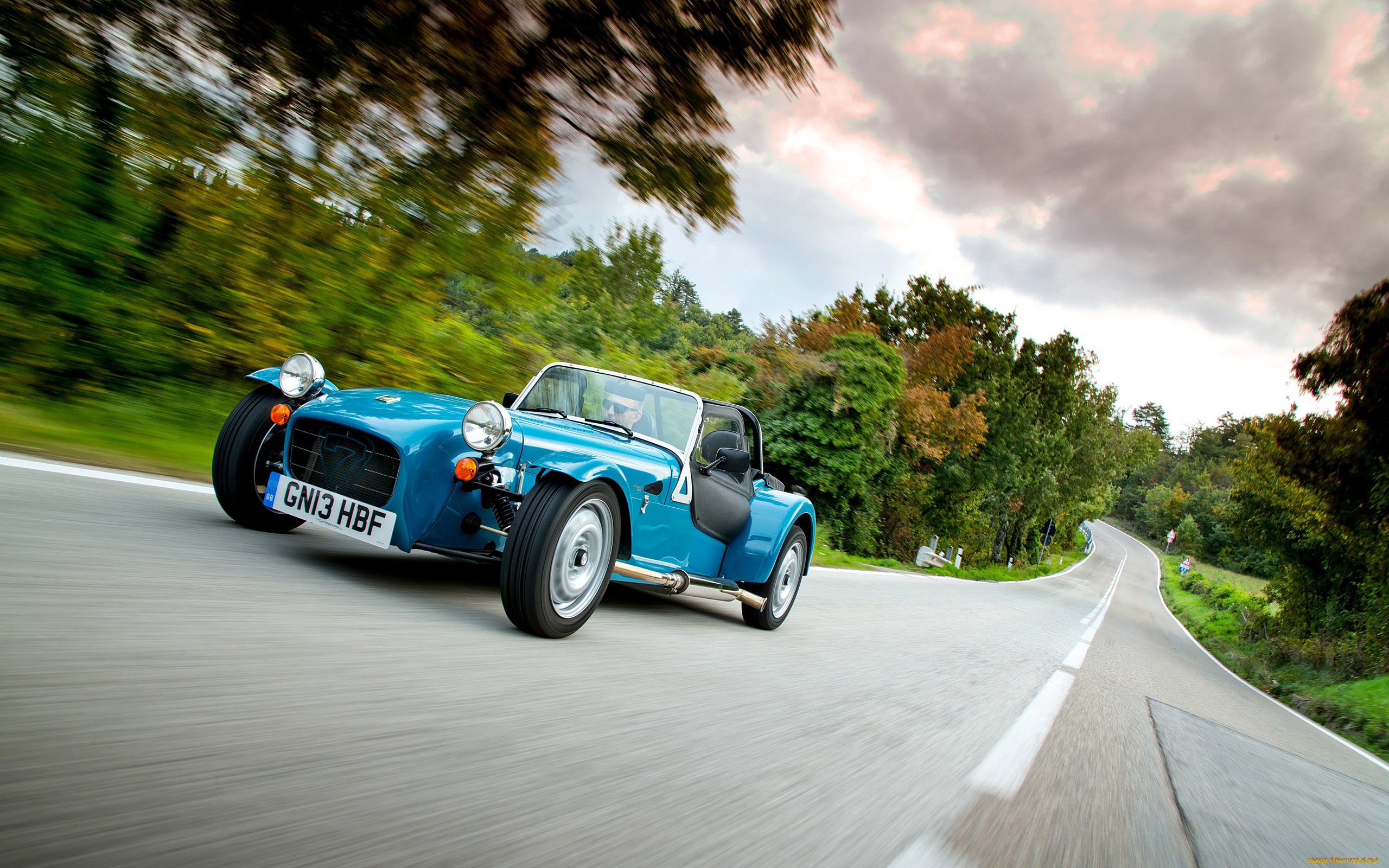 caterham, seven, 160, автомобили, caterham, лес, шоссе, спорткар