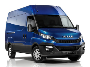 обоя автомобили, iveco, daily, chassis, cab, 2014, синий
