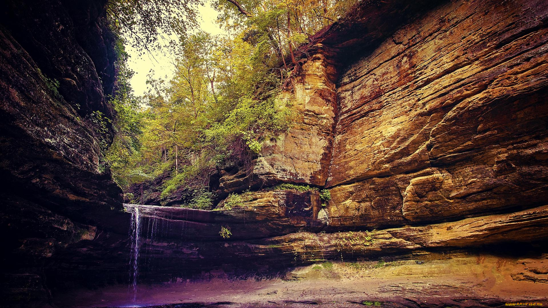 природа, водопады, штат, иллинойс, state, park, illinois, водопад, скалы