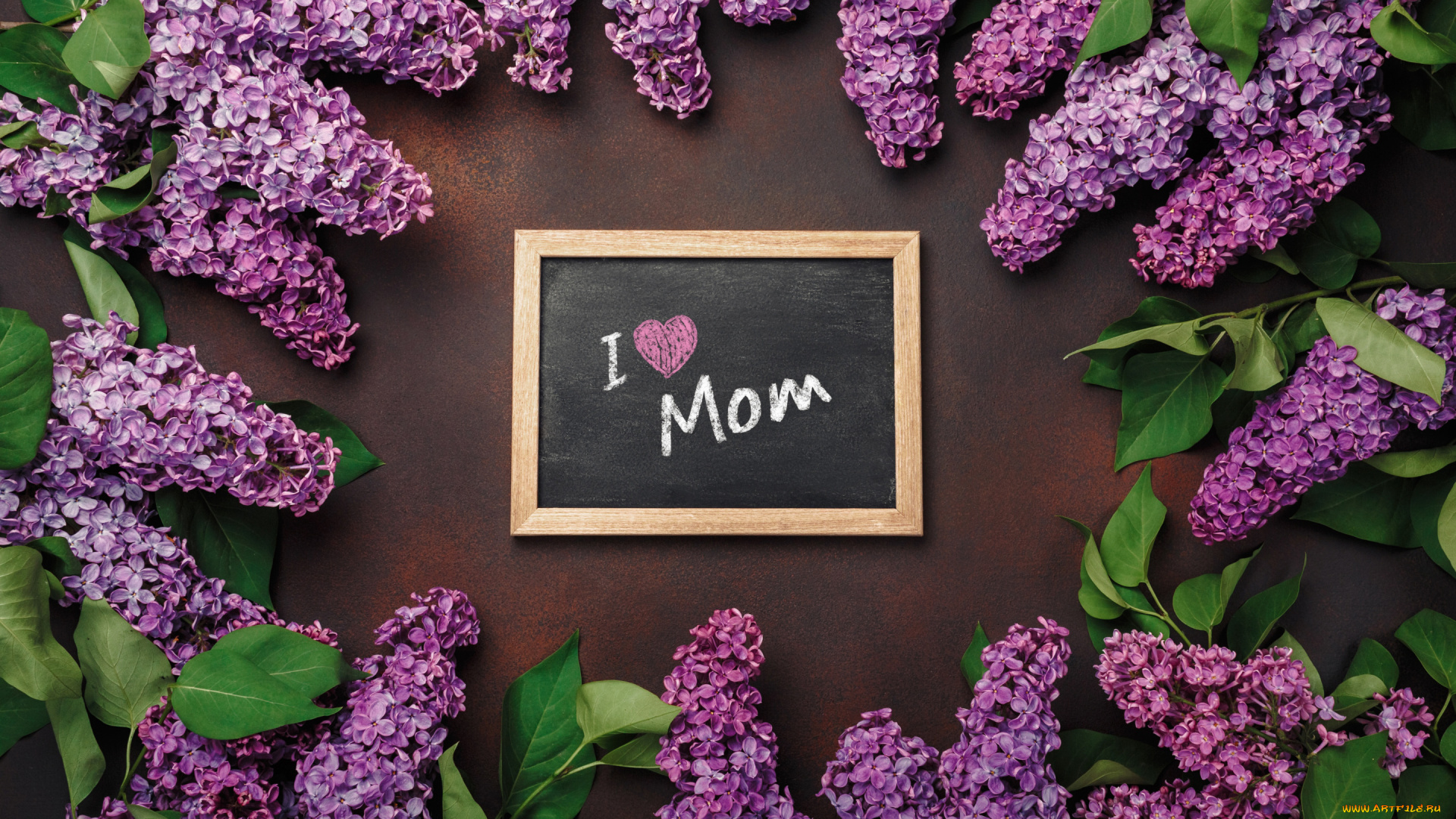 праздничные, день, матери, цветы, love, wood, flowers, сирень, romantic, letter, spring, purple, lilac, mother's, day