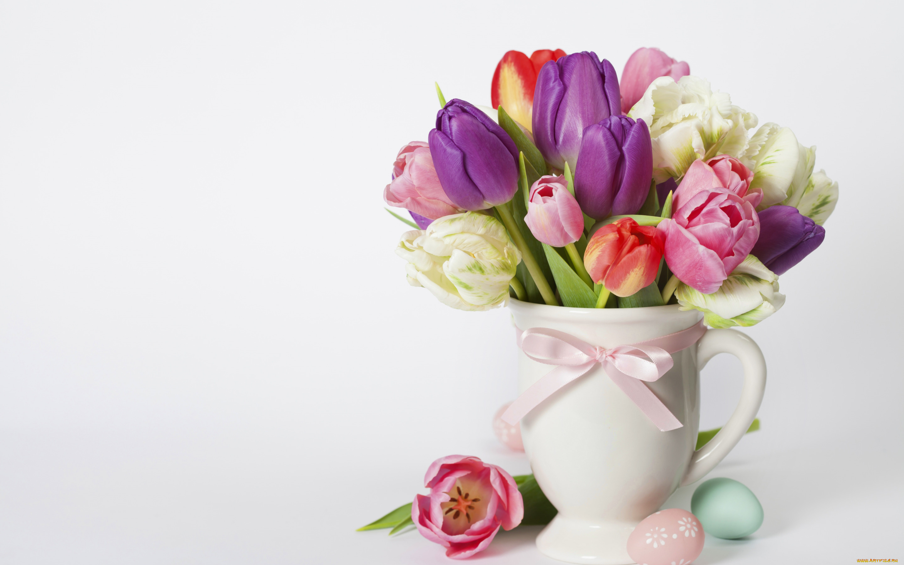 праздничные, пасха, весна, colorful, тюльпаны, ваза