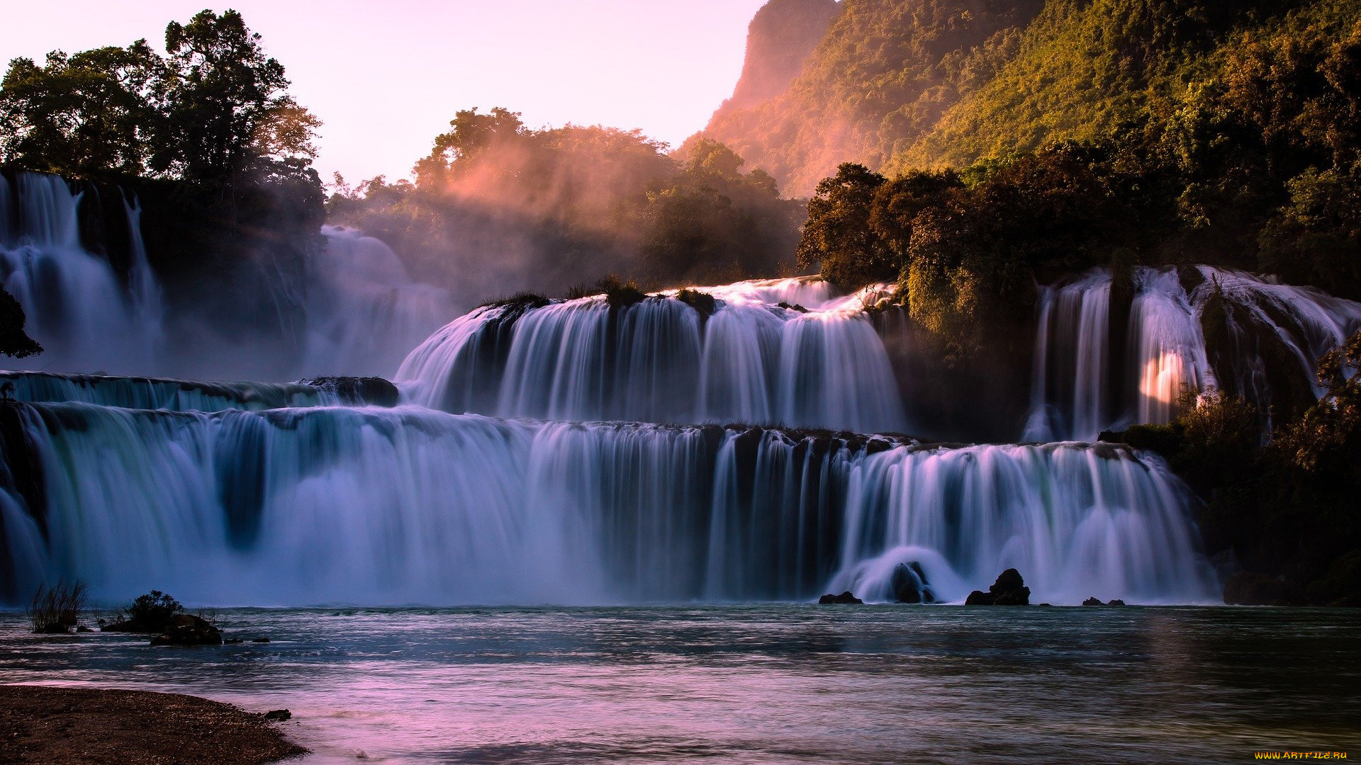 ban, gioc, waterfall, vietnam, природа, водопады, ban, gioc, waterfall