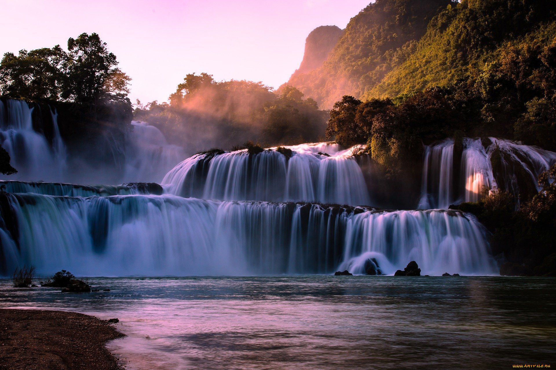 ban, gioc, waterfall, vietnam, природа, водопады, ban, gioc, waterfall