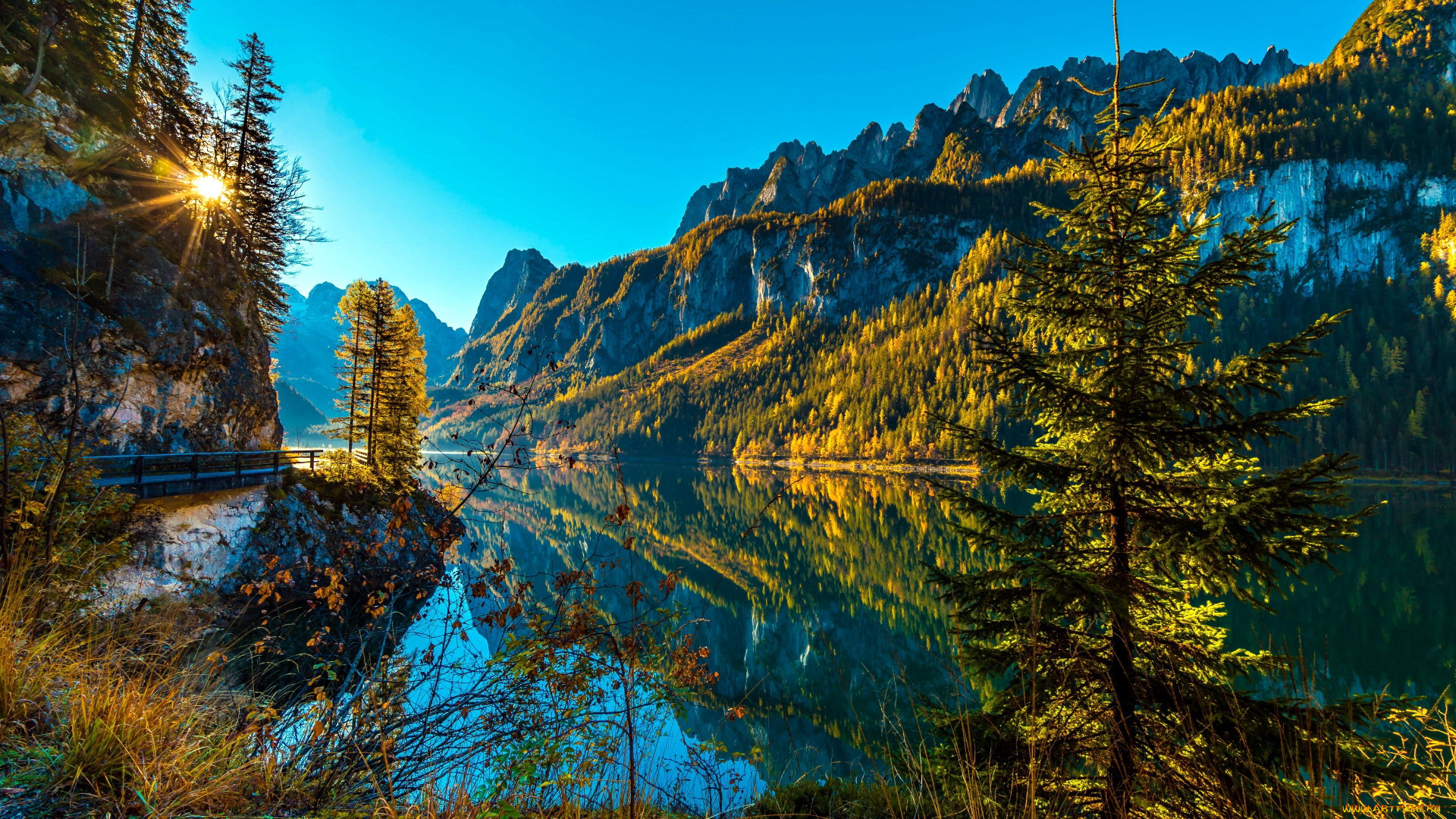 lake, gosau, upper, austria, природа, реки, озера, lake, gosau, upper, austria