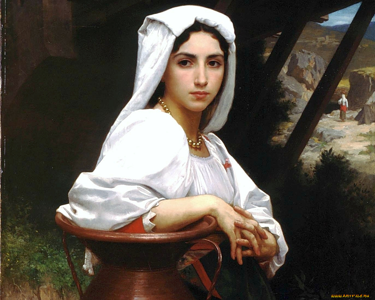 адольф, вильям, бугро, итальянка, рисованные, adolphe, william, bouguereau