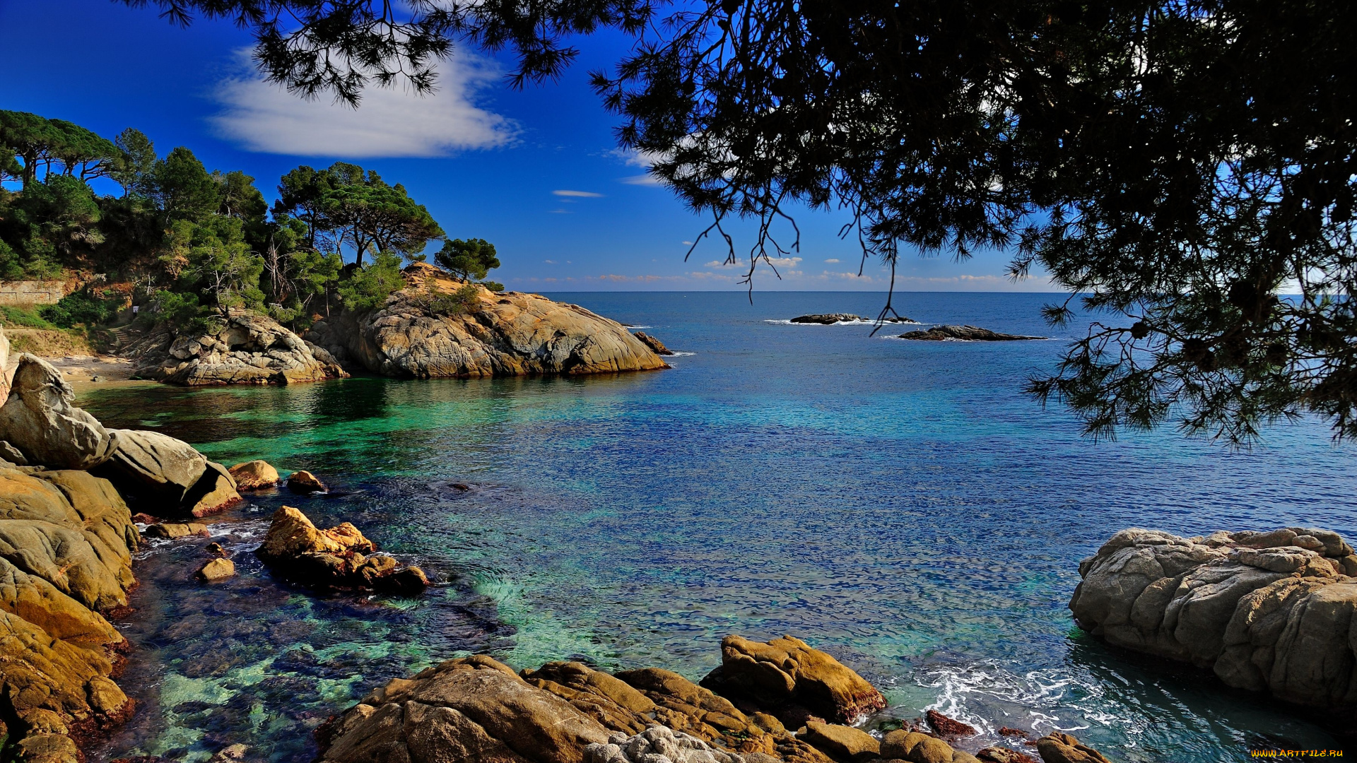 castell, platja, d`aro, catalonia, spain, природа, побережье, costa, brava, коста, брава, castell-platja, daro, каталония, испания, средиземное, море