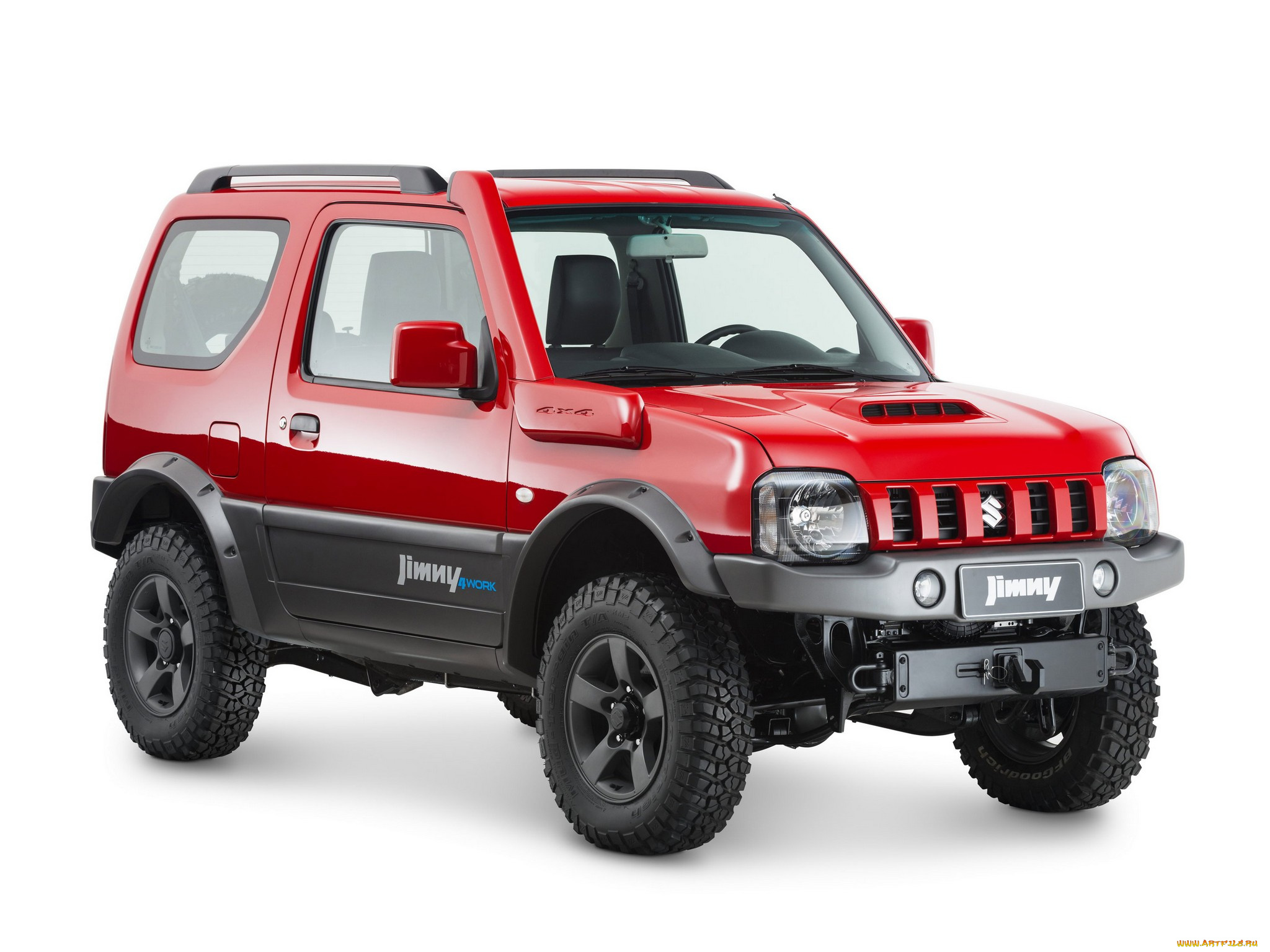 автомобили, suzuki, jb43, 4work, jimny, красный