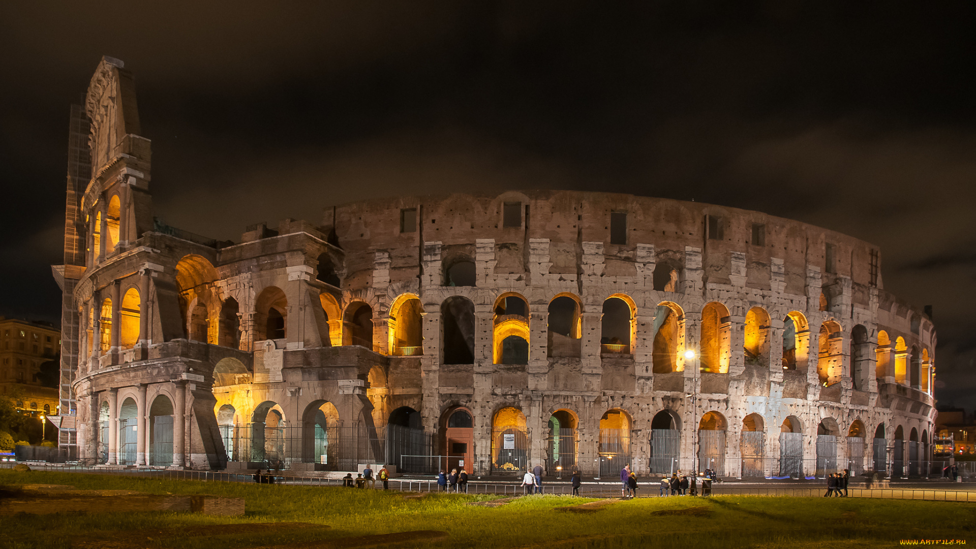 rome-, colis&, 233, e, by, night, города, рим, , ватикан, , италия, античность