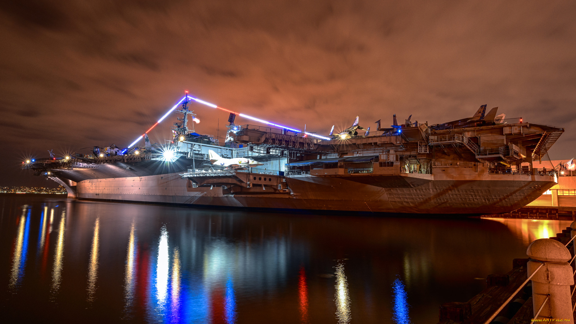 uss, midway, корабли, авианосцы, , вертолётоносцы, рейд