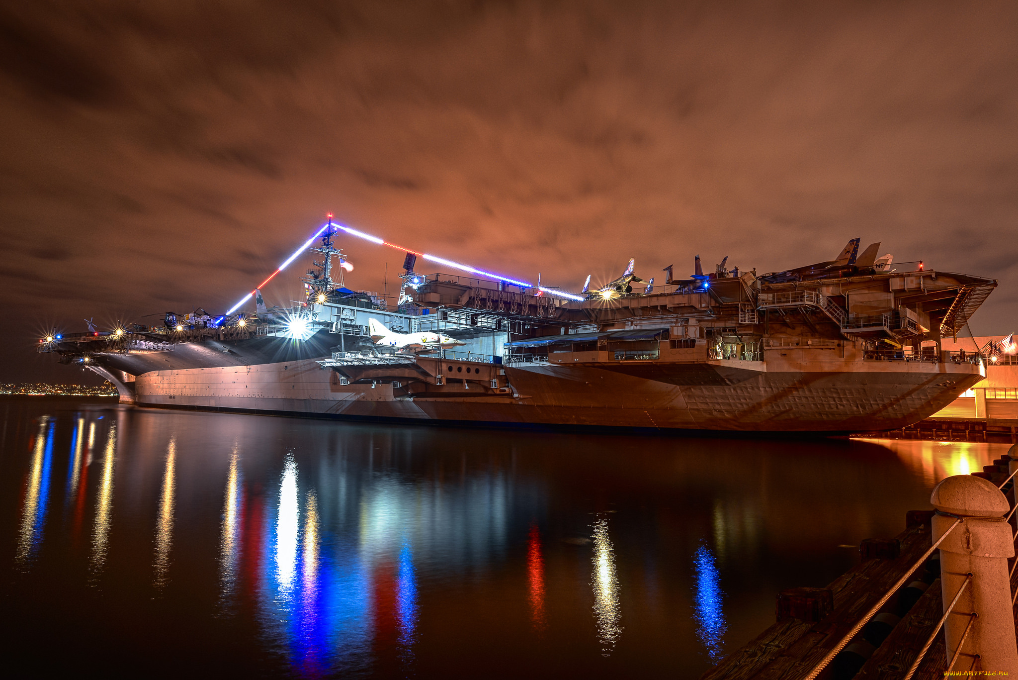 uss, midway, корабли, авианосцы, , вертолётоносцы, рейд