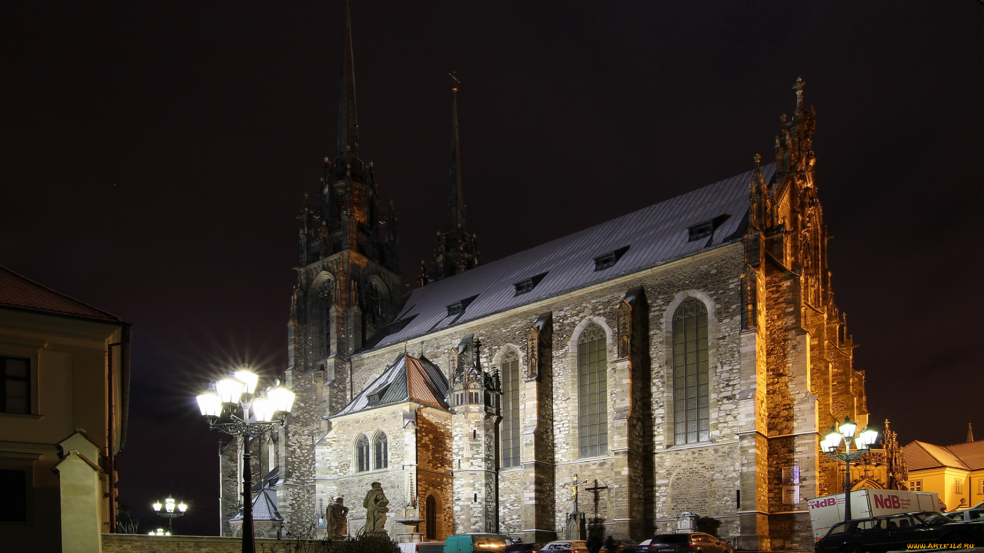 cathedral, of, st, , peter, and, st, , paul, города, -, католические, соборы, , костелы, , аббатства, храм, ночь