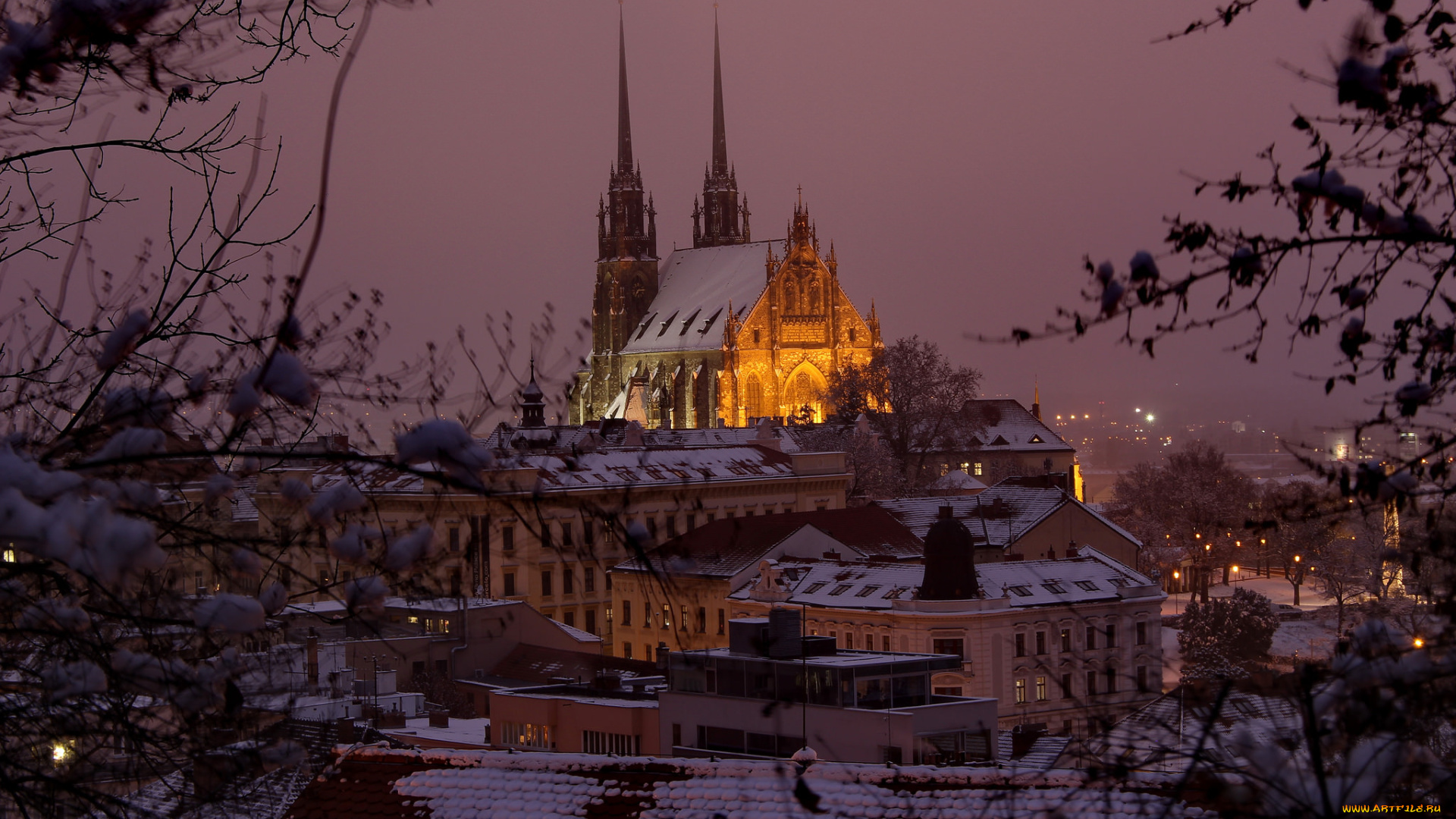 cathedrale, of, st, , peter, and, st, , paull, города, -, католические, соборы, , костелы, , аббатства, храм, ночь