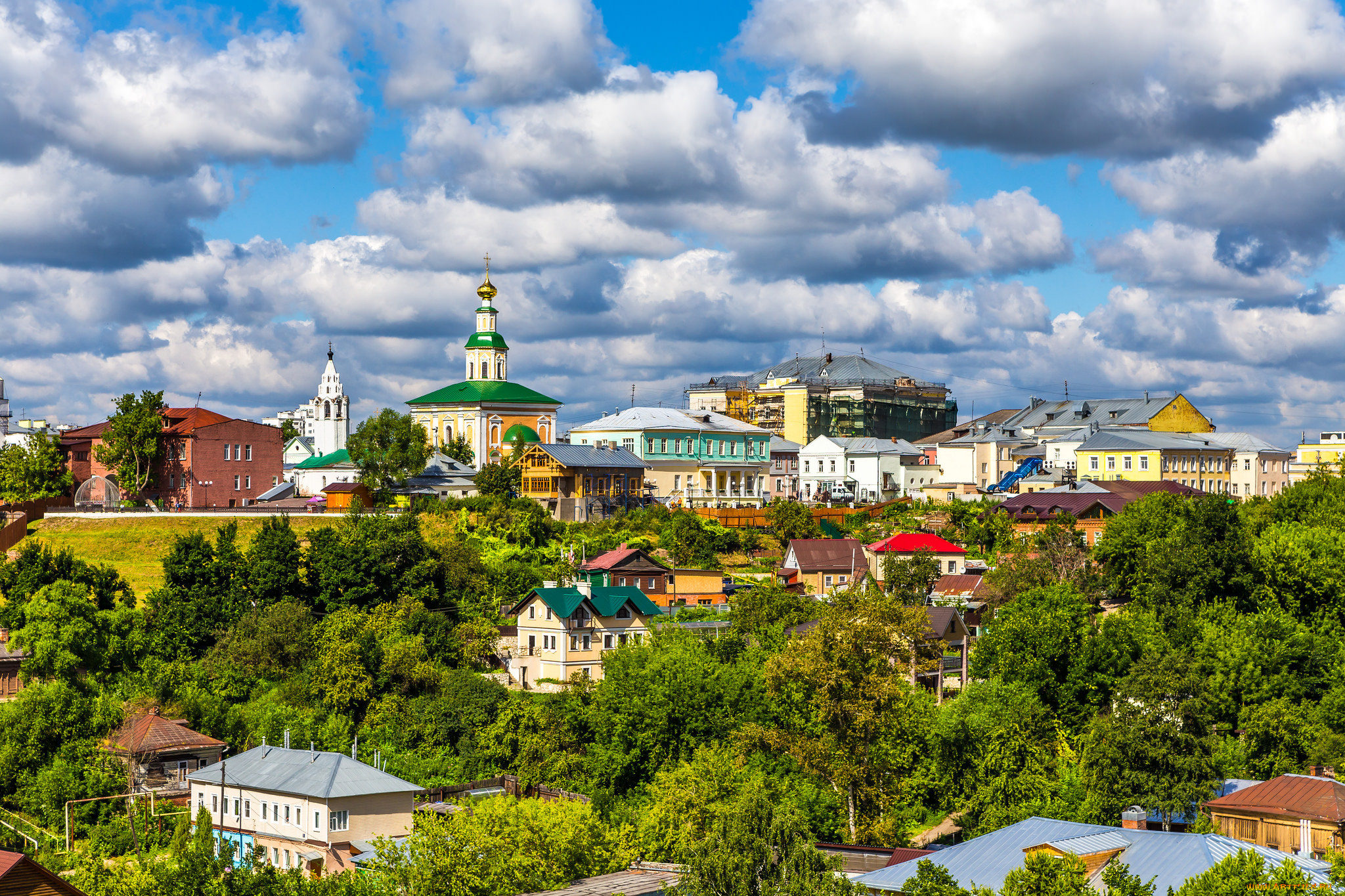 vladimir, города, -, панорамы, простор