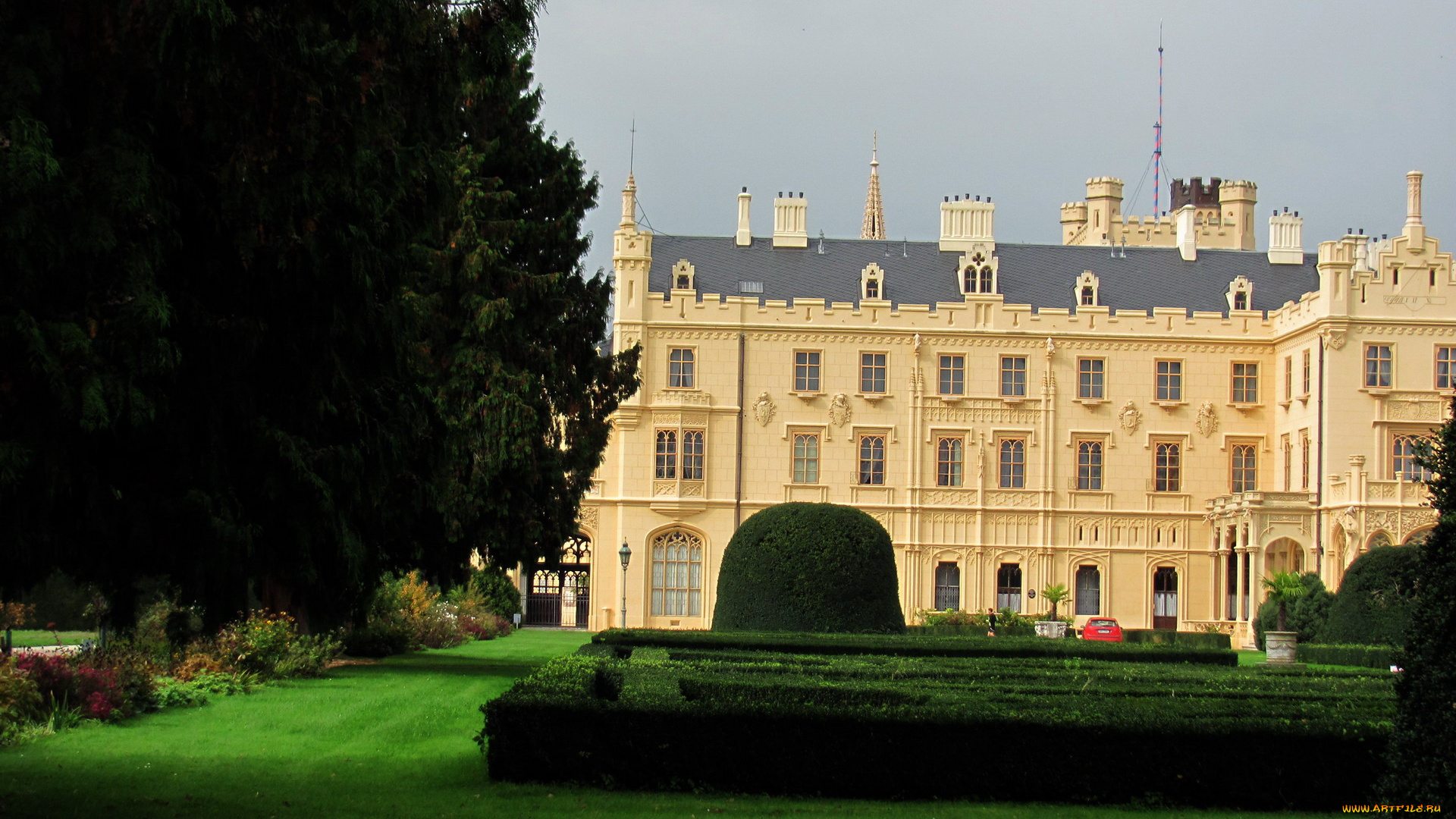 города, замок, леднице, , чехия, lednice, castle