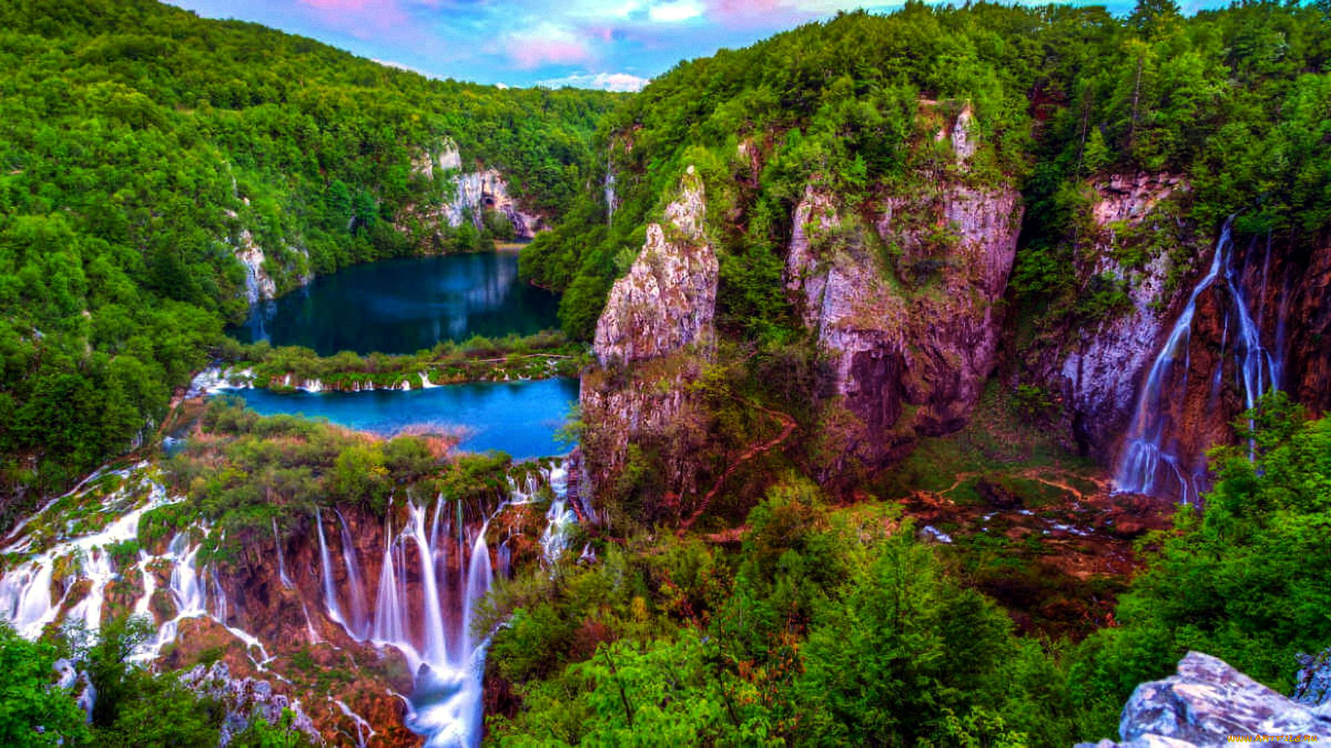plitvice, lakes, croati, природа, водопады, plitvice, lakes