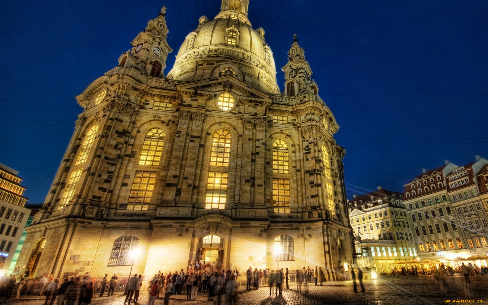 night, out, in, germany, города, дрезден, германия