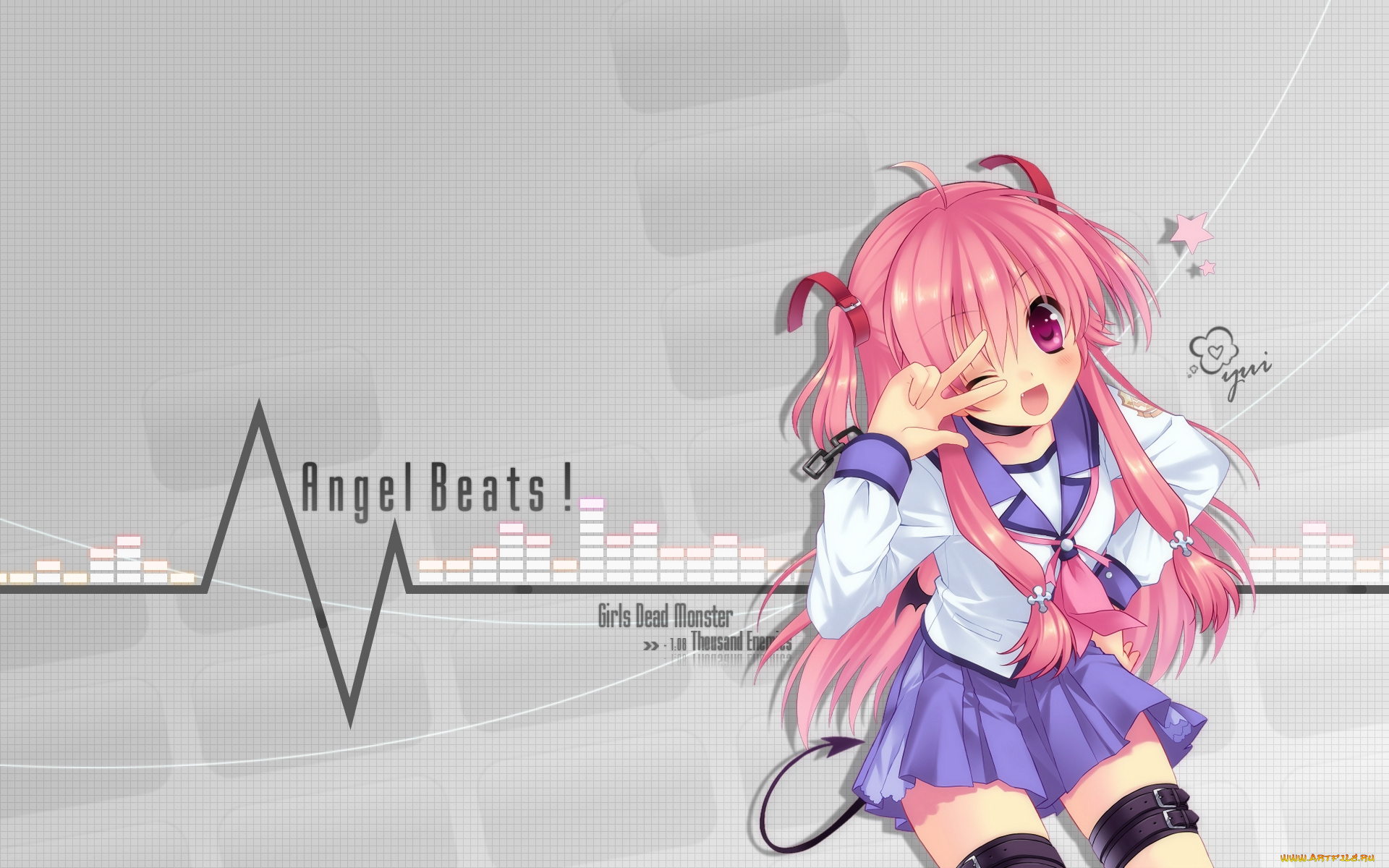 аниме, angel, beats