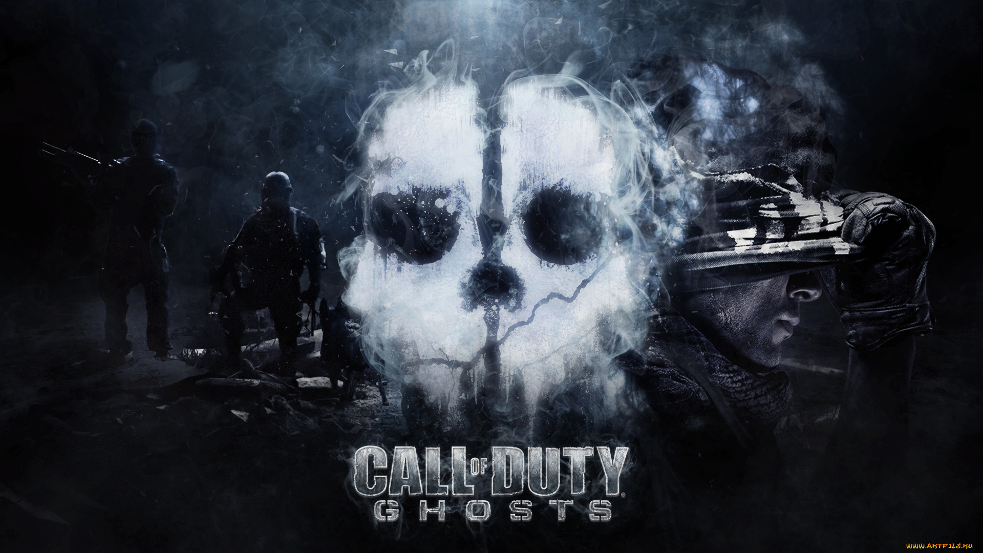 call, of, duty, ghosts, видео, игры, череп