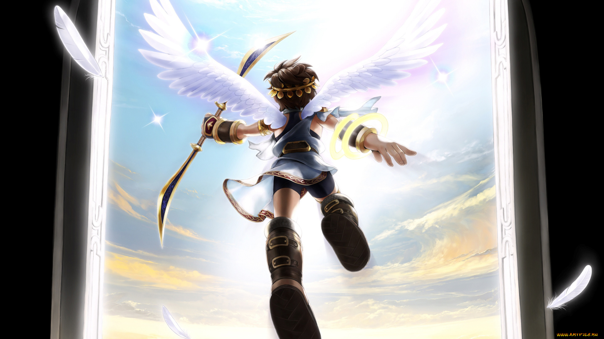 kid, icarus, uprising, видео, игры, крылья