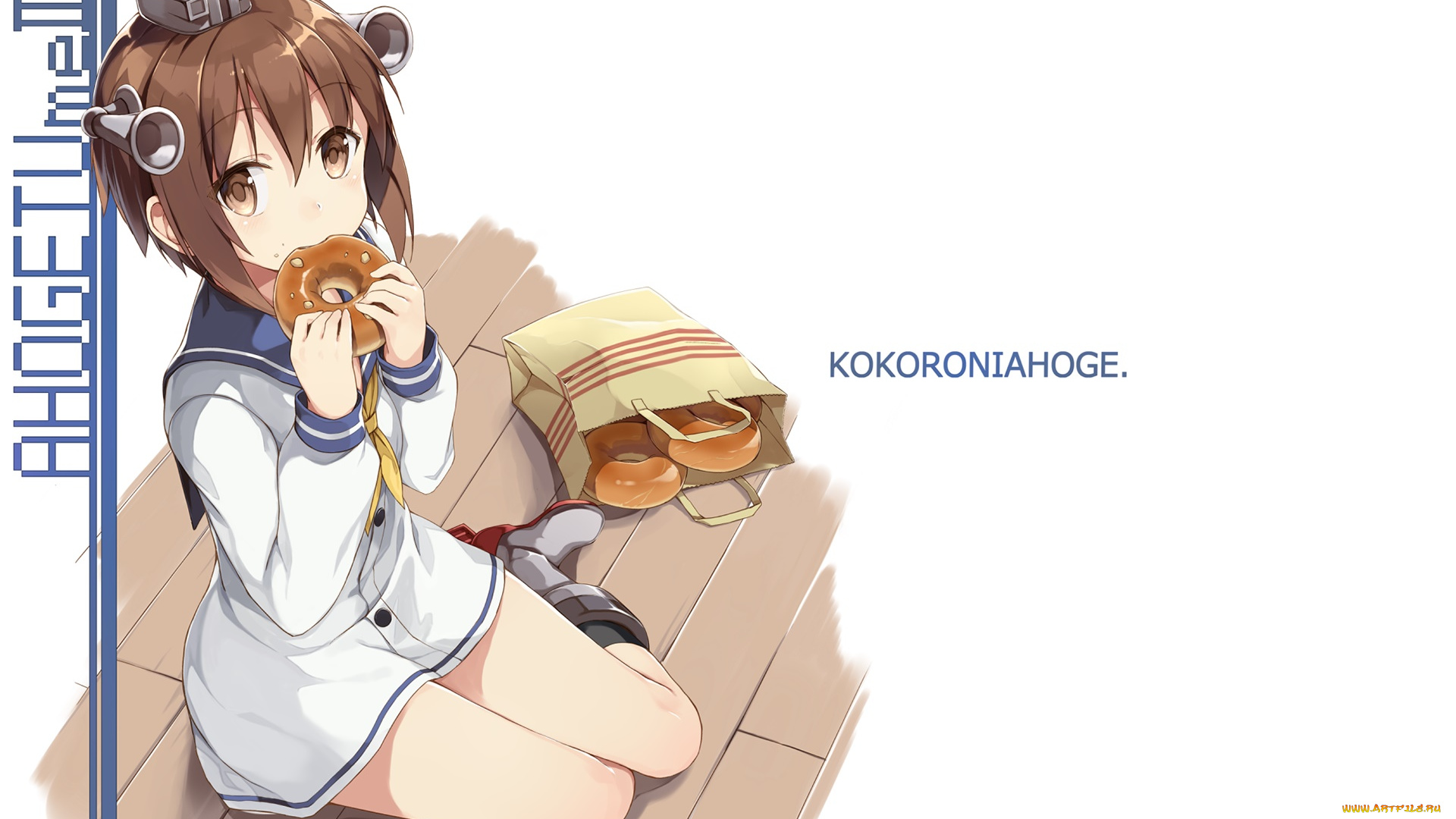 аниме, kantai, collection, взгляд, фон, девушка