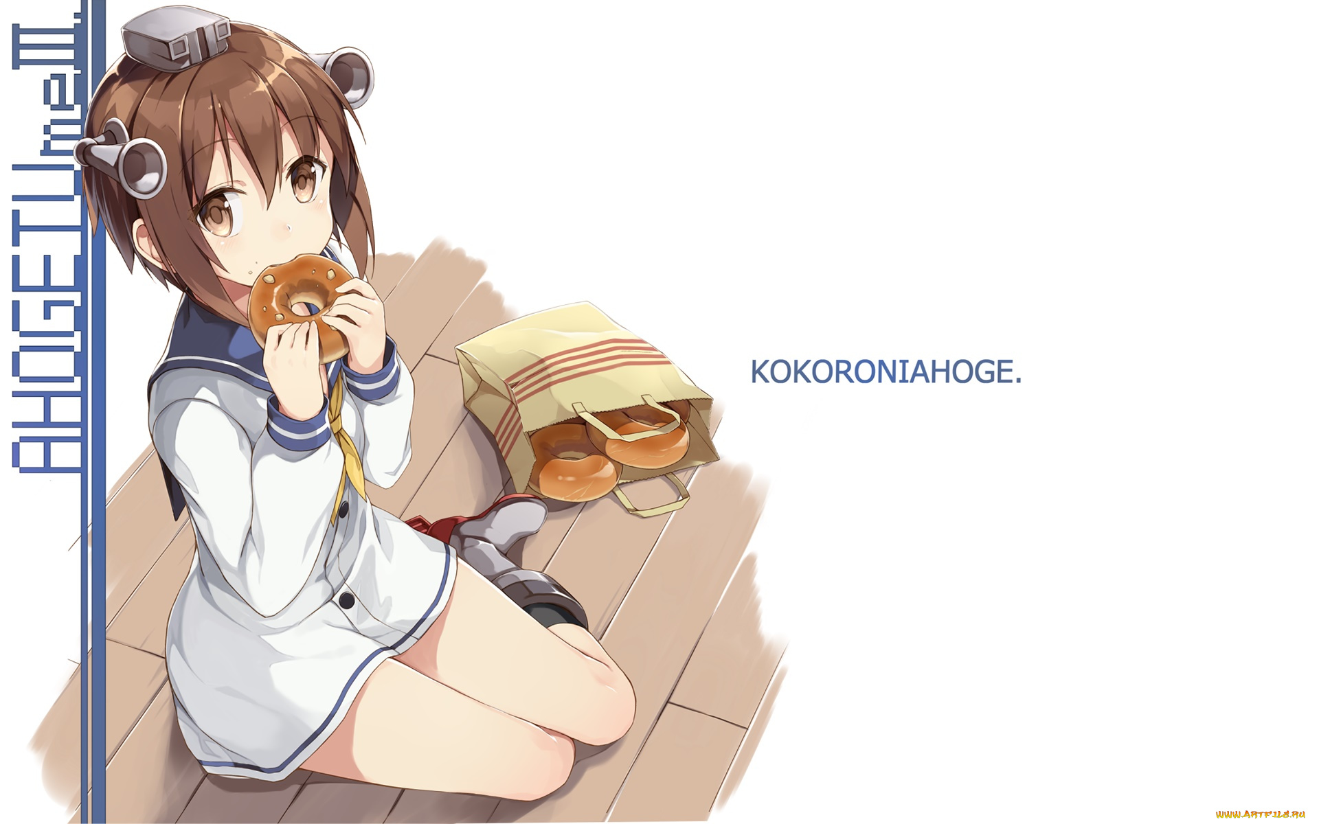 аниме, kantai, collection, взгляд, фон, девушка