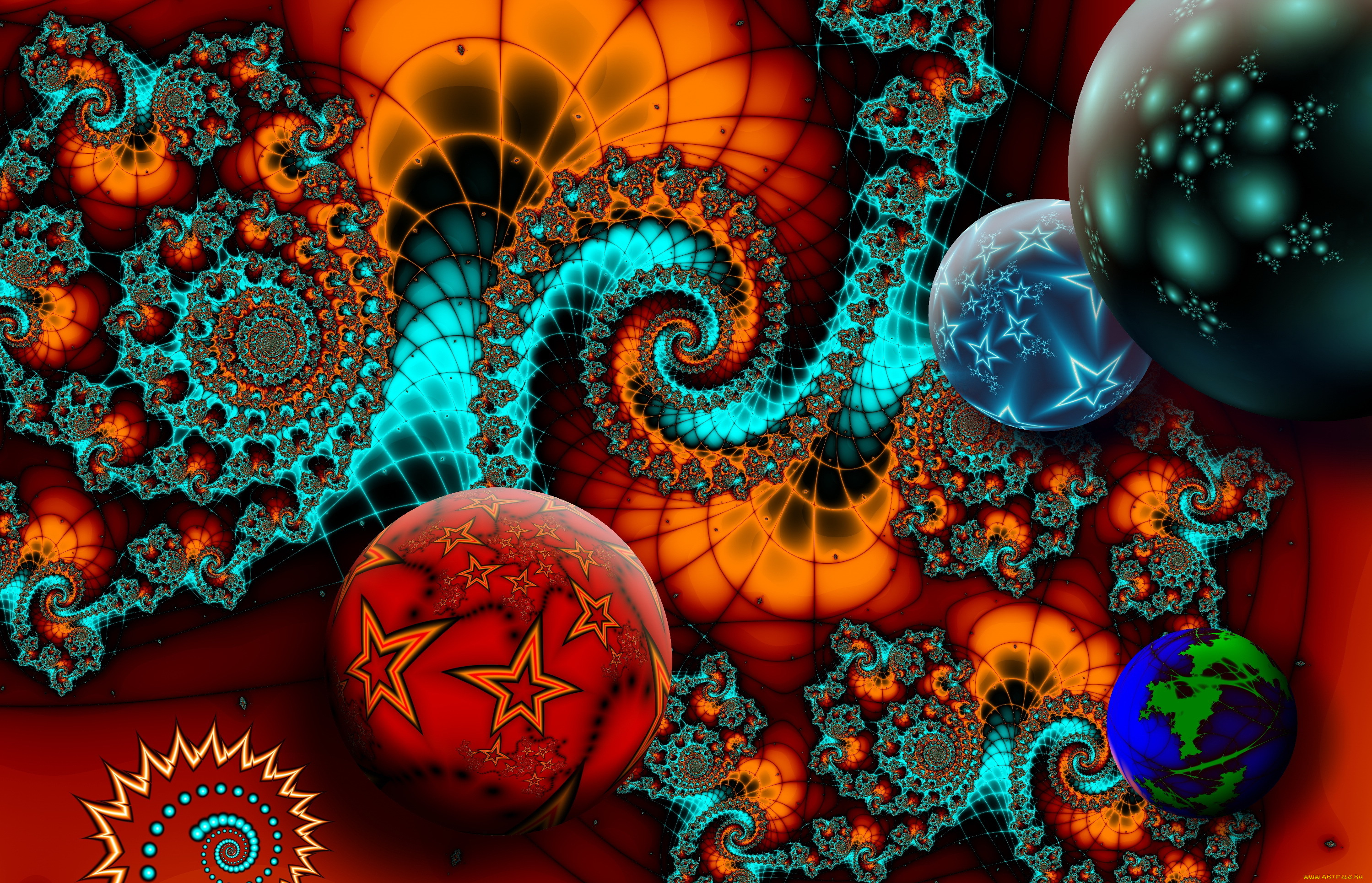 3д, графика, фракталы, , fractal, узор, фон, цвета