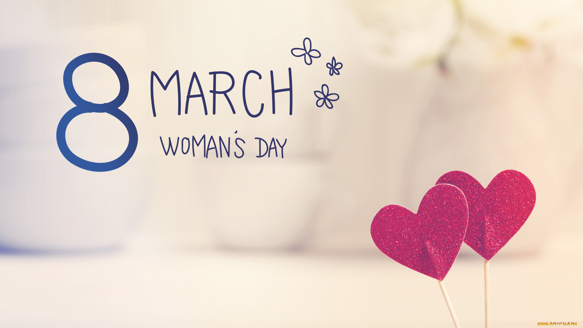 праздничные, международный, женский, день, -, 8, марта, сердечки, happy, 8, марта, heart, romantic, gift, women's, day