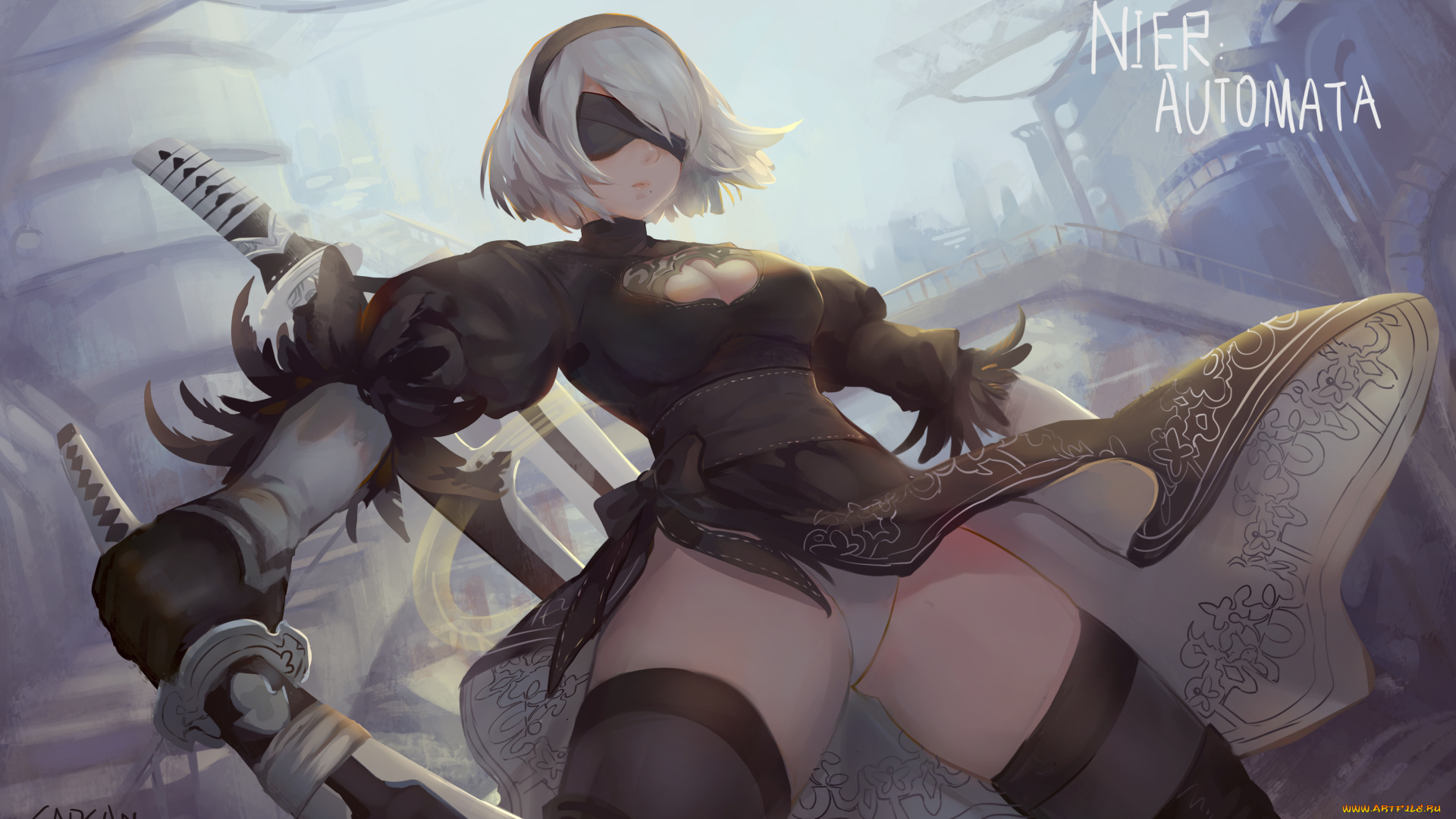 видео, игры, nier, , automata, automata