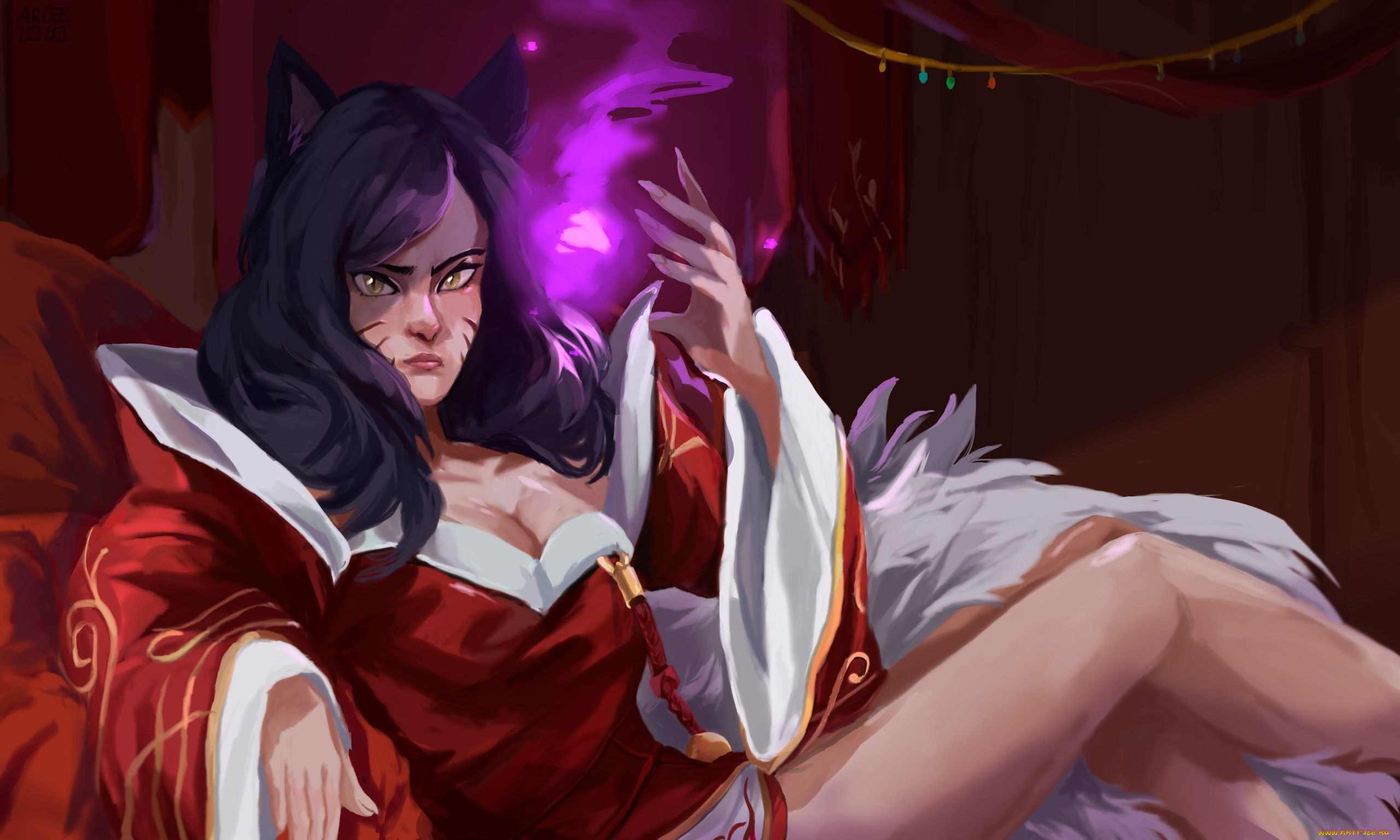 видео, игры, league, of, legends, ahri, магия